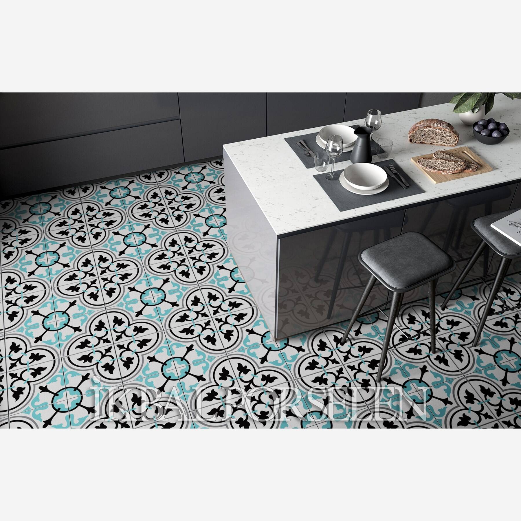 Modern Desenler - 20x20 Porselen Karo iyk43-2 - Görsel 3