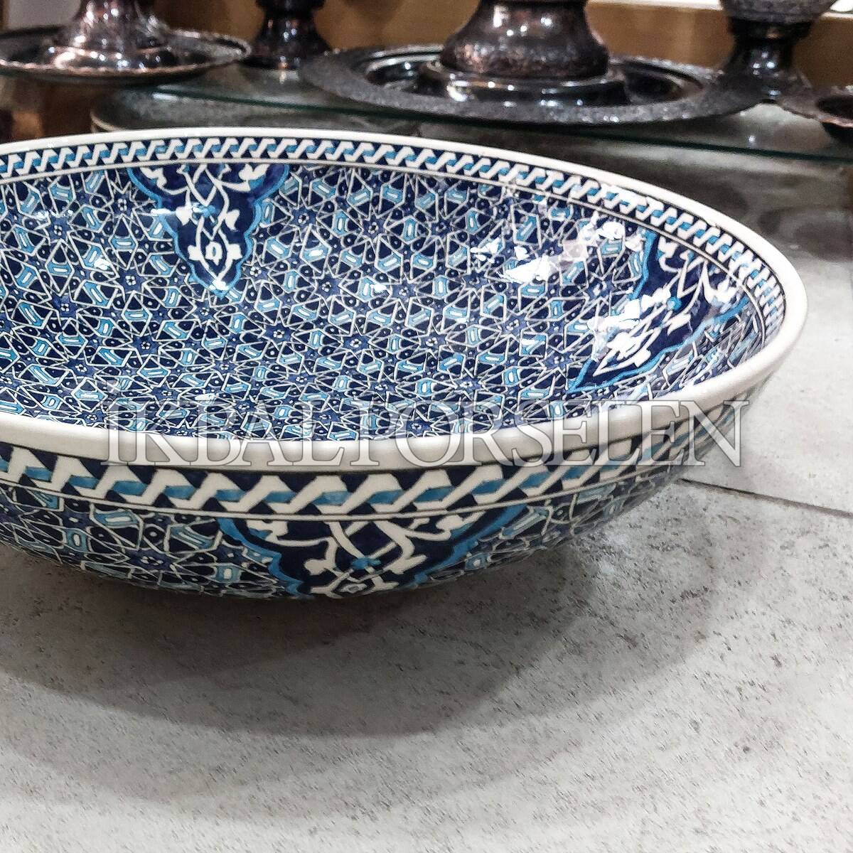 Tezgahüstü Lavabo - El Yapımı Desenli Seramik Lavabo – sink88 - Görsel 3