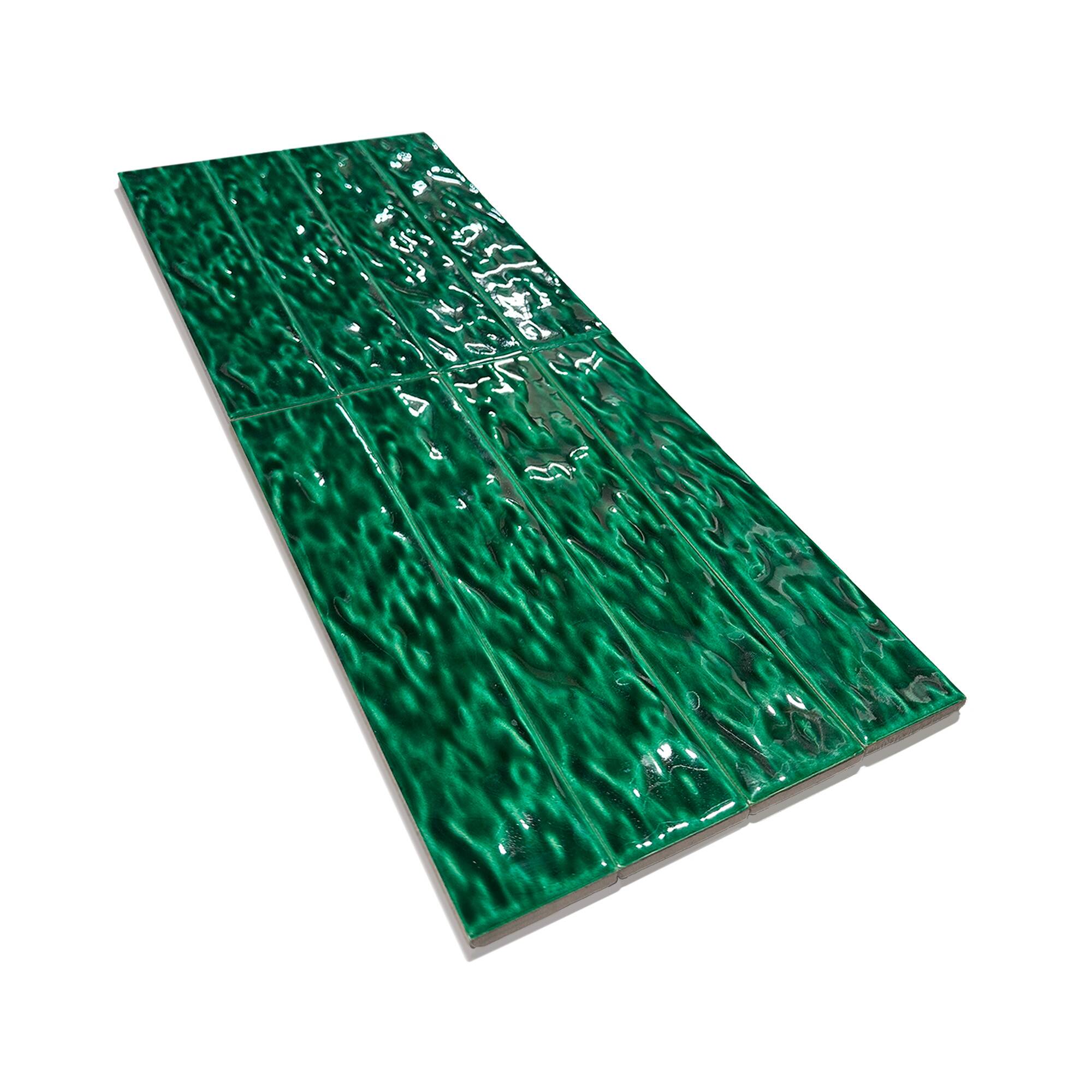 5x25 cm Zellige Seramik Karo - Zümrüt - igc222 - Görsel 2