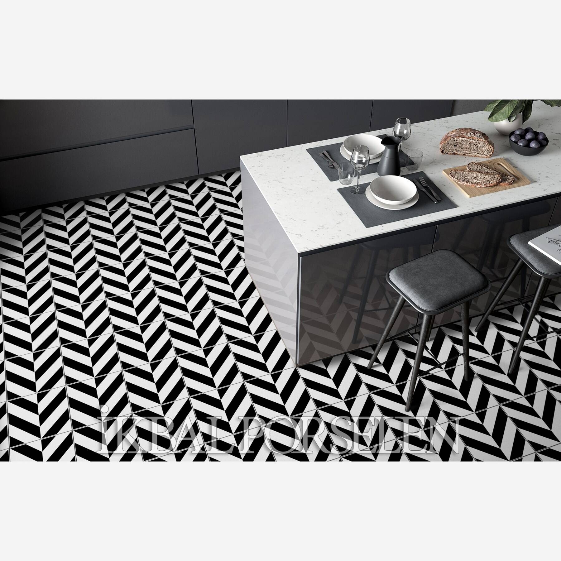 Modern Desenler - 20x20 Porselen Karo iykzigzag3 - Görsel 2