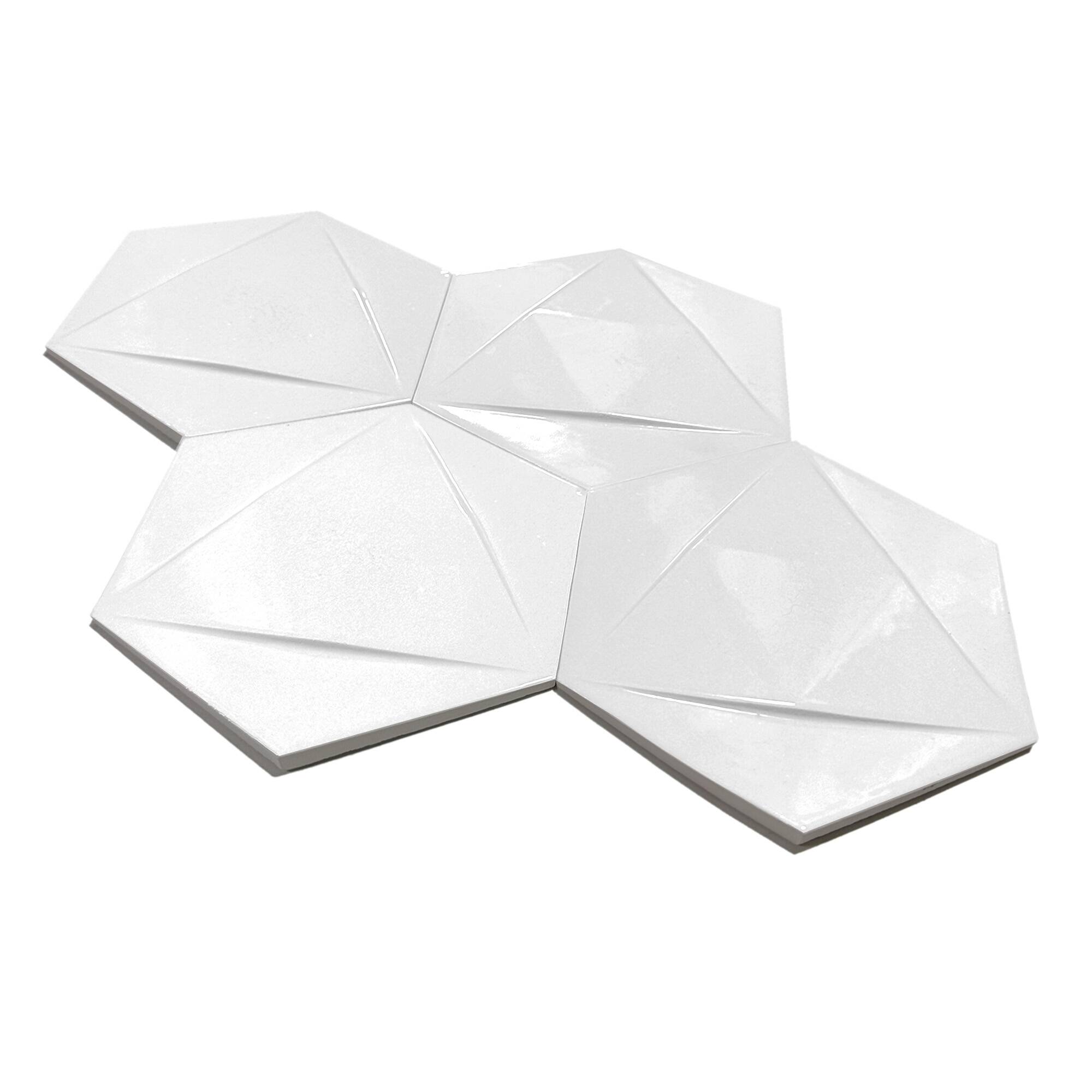 15x17 cm Triangle Seramik Karo - Beyaz - igc521 - Görsel 2