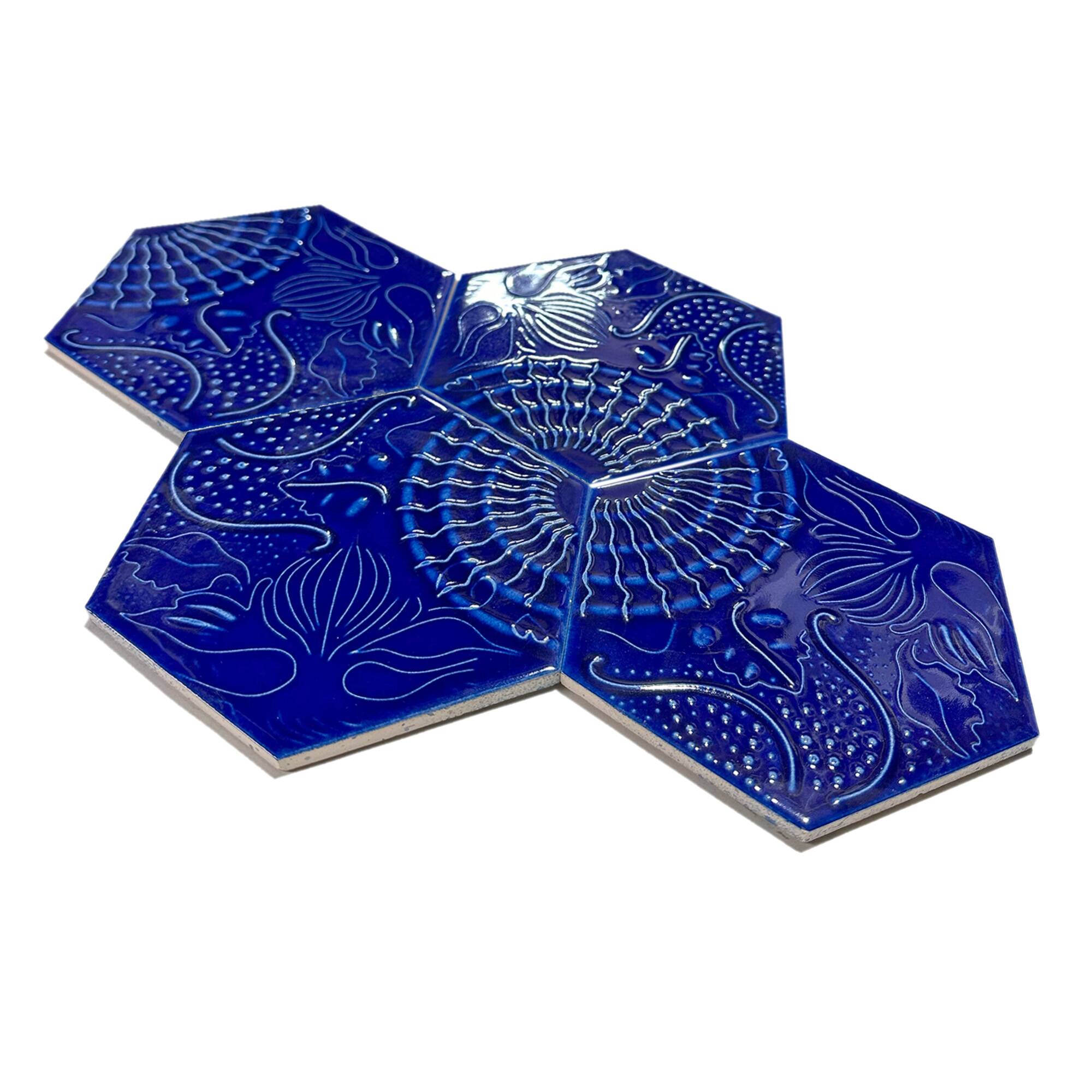 15x17 cm Gaudi Seramik Karo - Kobalt - igc535 - Görsel 2