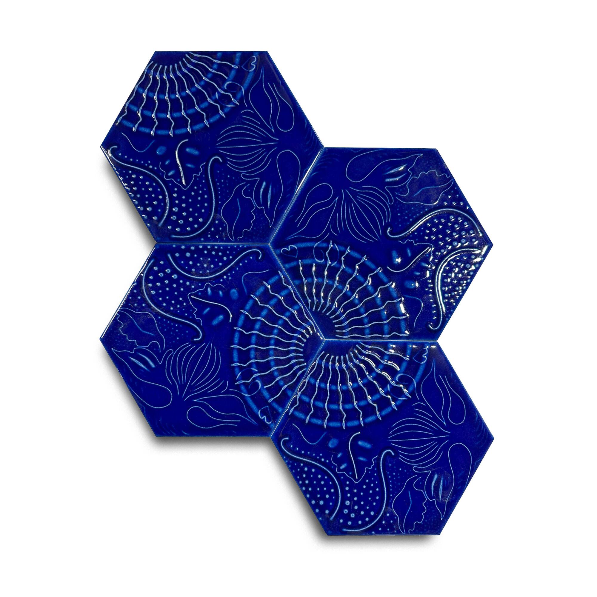 15x17 cm Gaudi Seramik Karo - Kobalt - igc535