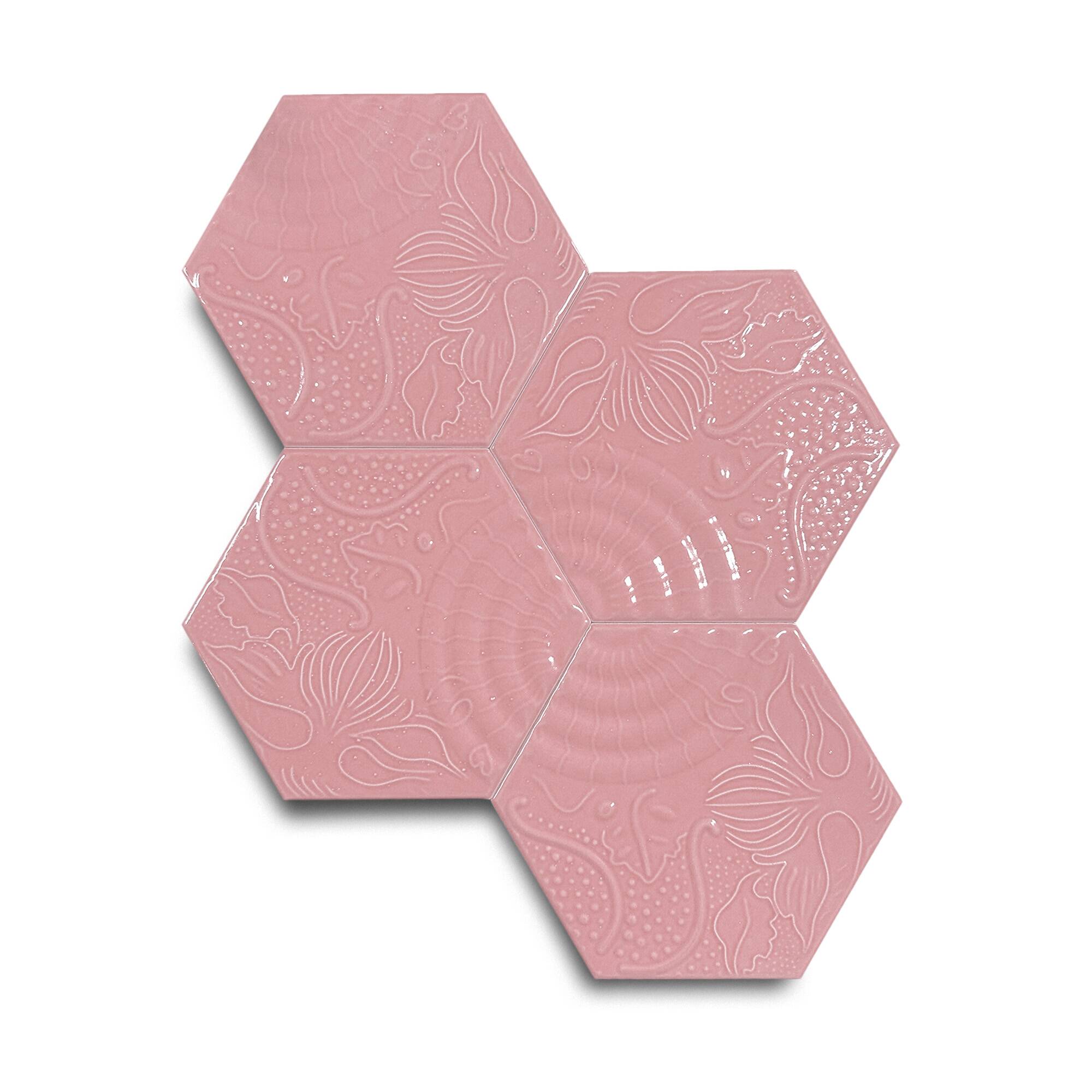 15x17 cm Gaudi Seramik Karo - Pembe - igc538