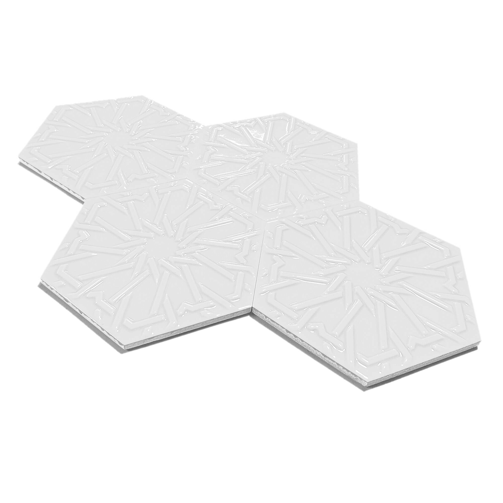 15x17 cm Selcuklu Seramik Karo - Beyaz - igc541 - Görsel 2