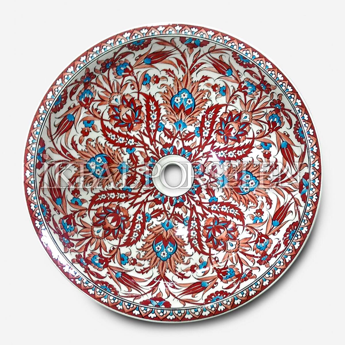 Tezgahüstü Lavabo - El Yapımı Desenli Seramik Lavabo – sink61