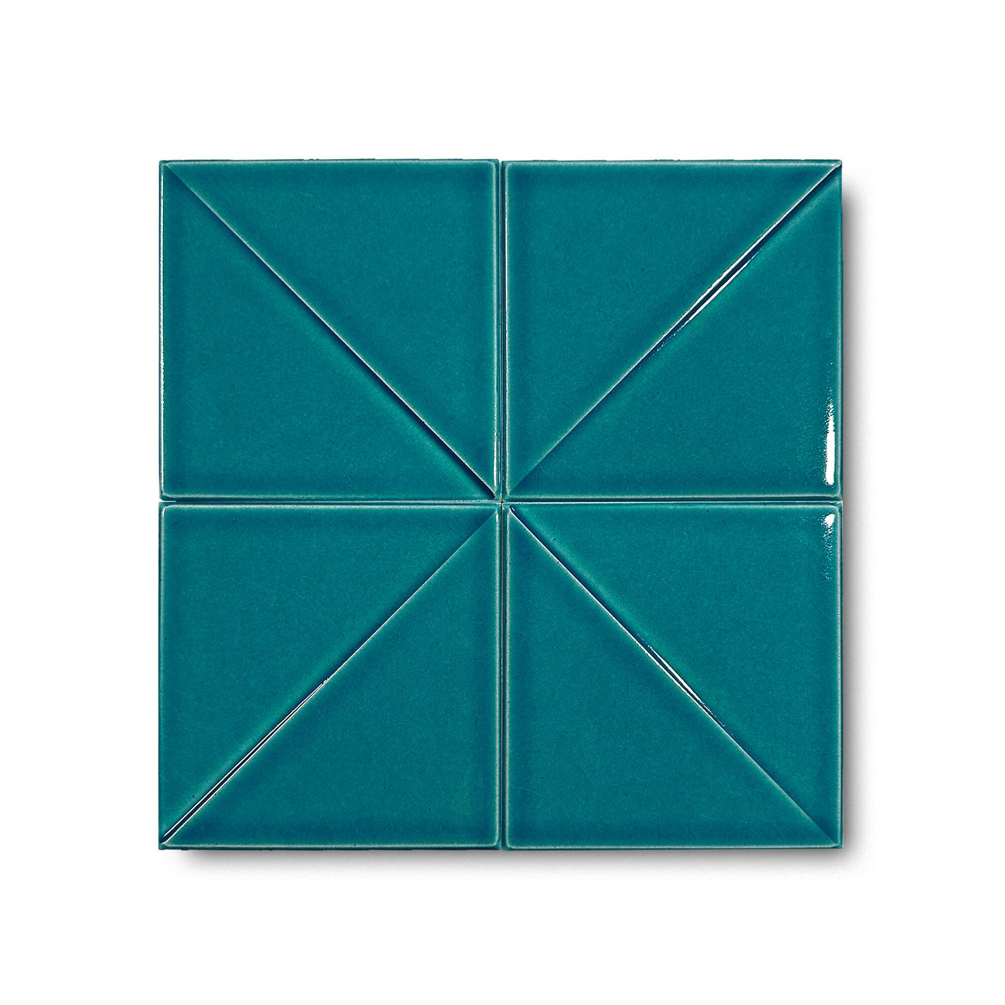 12x12 cm Line Seramik Karo - Turkuaz - igc163