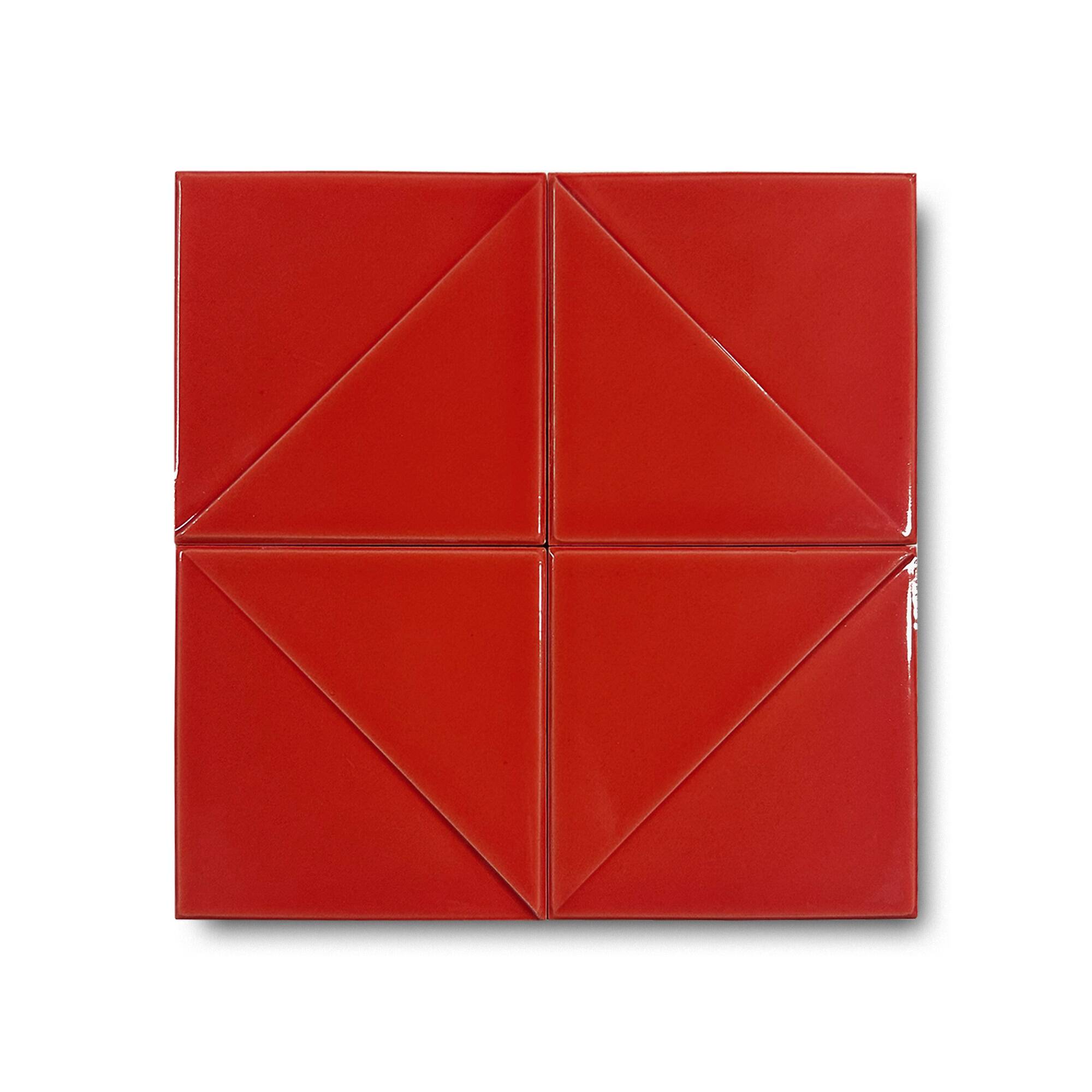 12x12 cm Line Seramik Karo - Kırmızı - igc167