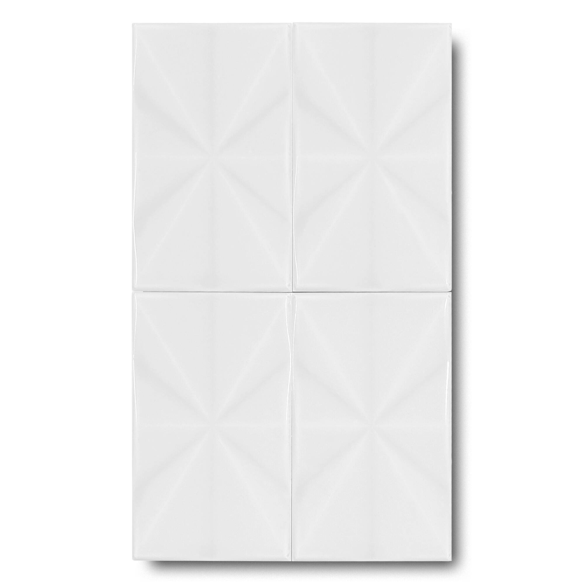 12x20 cm Prizma Seramik Karo - Beyaz - igc251