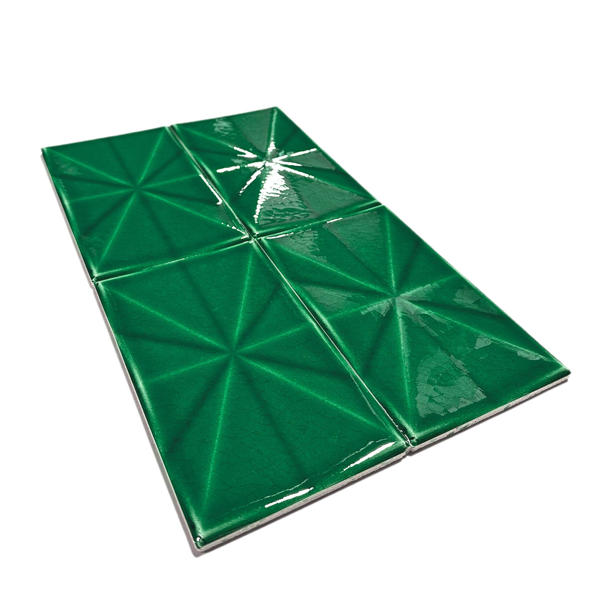 12x20 cm Prizma Seramik Karo - Zümrüt - igc252 - Görsel 2