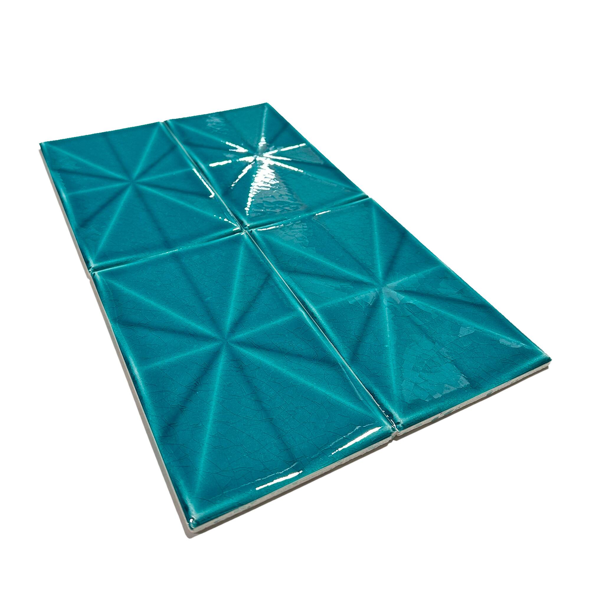 12x20 cm Prizma Seramik Karo - Turkuaz - igc253 - Görsel 2