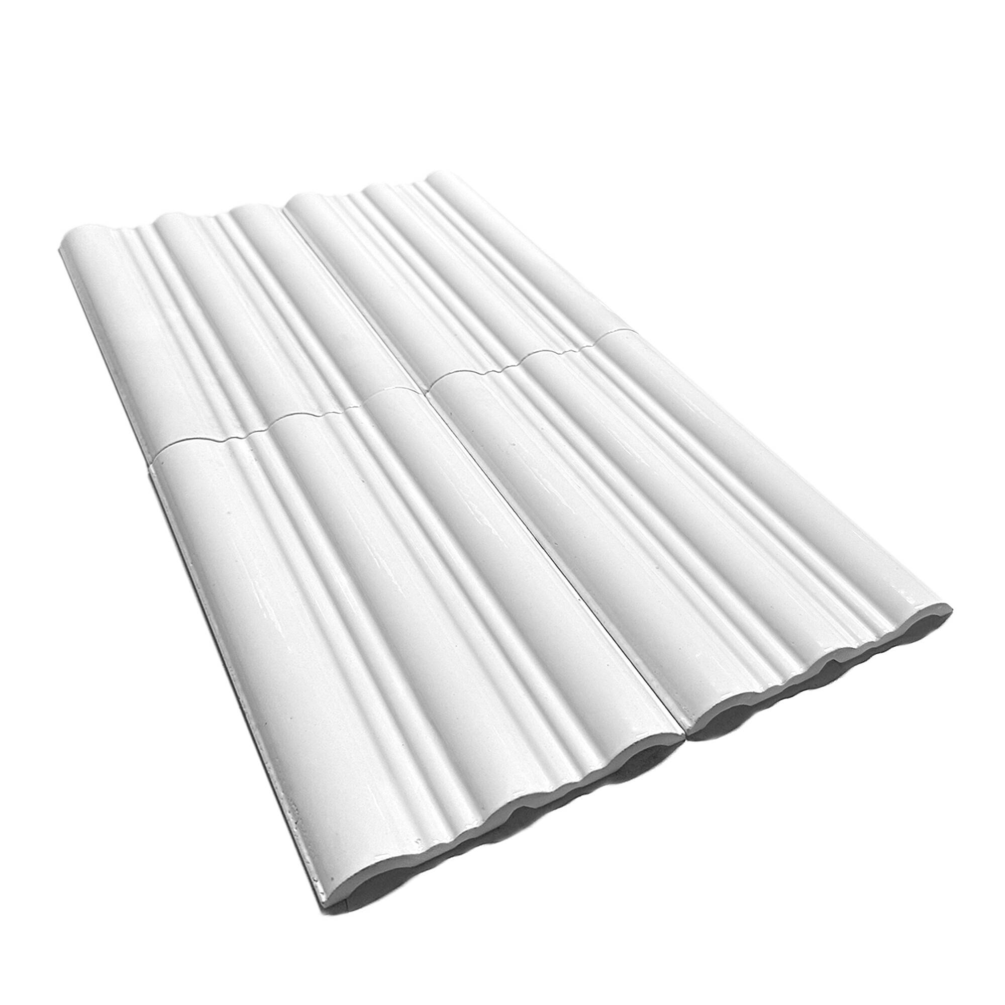 12x20 cm Wave Seramik Karo - Beyaz - igc261 - Görsel 2