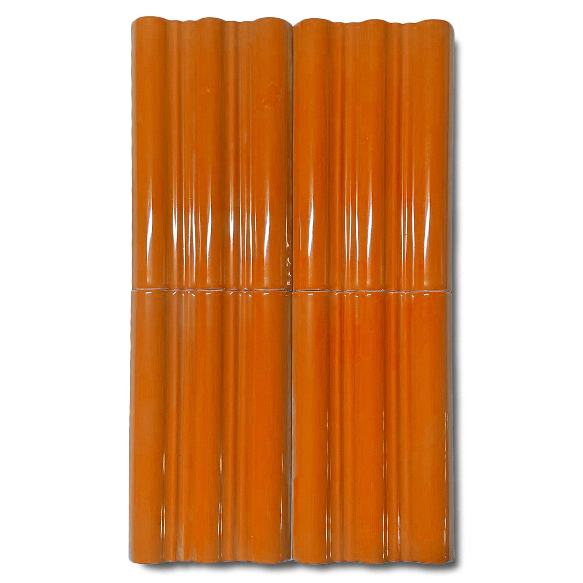 12x20 cm Wave Seramik Karo - Turuncu - igc266