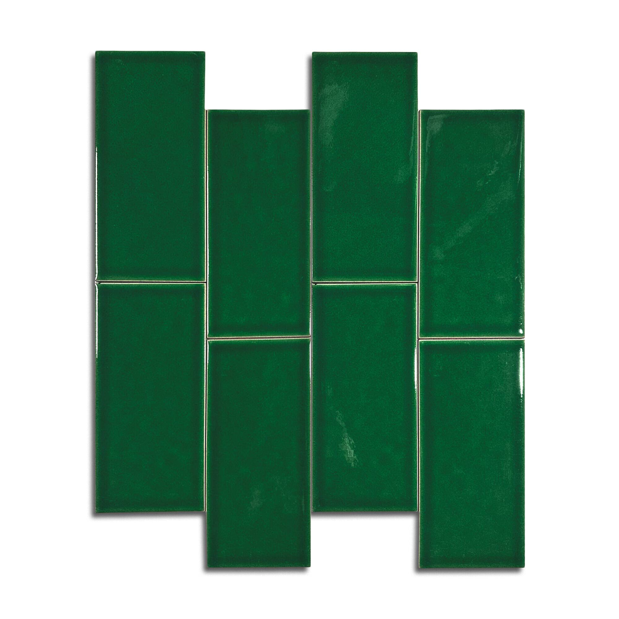 7,5x15 cm Seramik Karo - Zümrüt - igc852