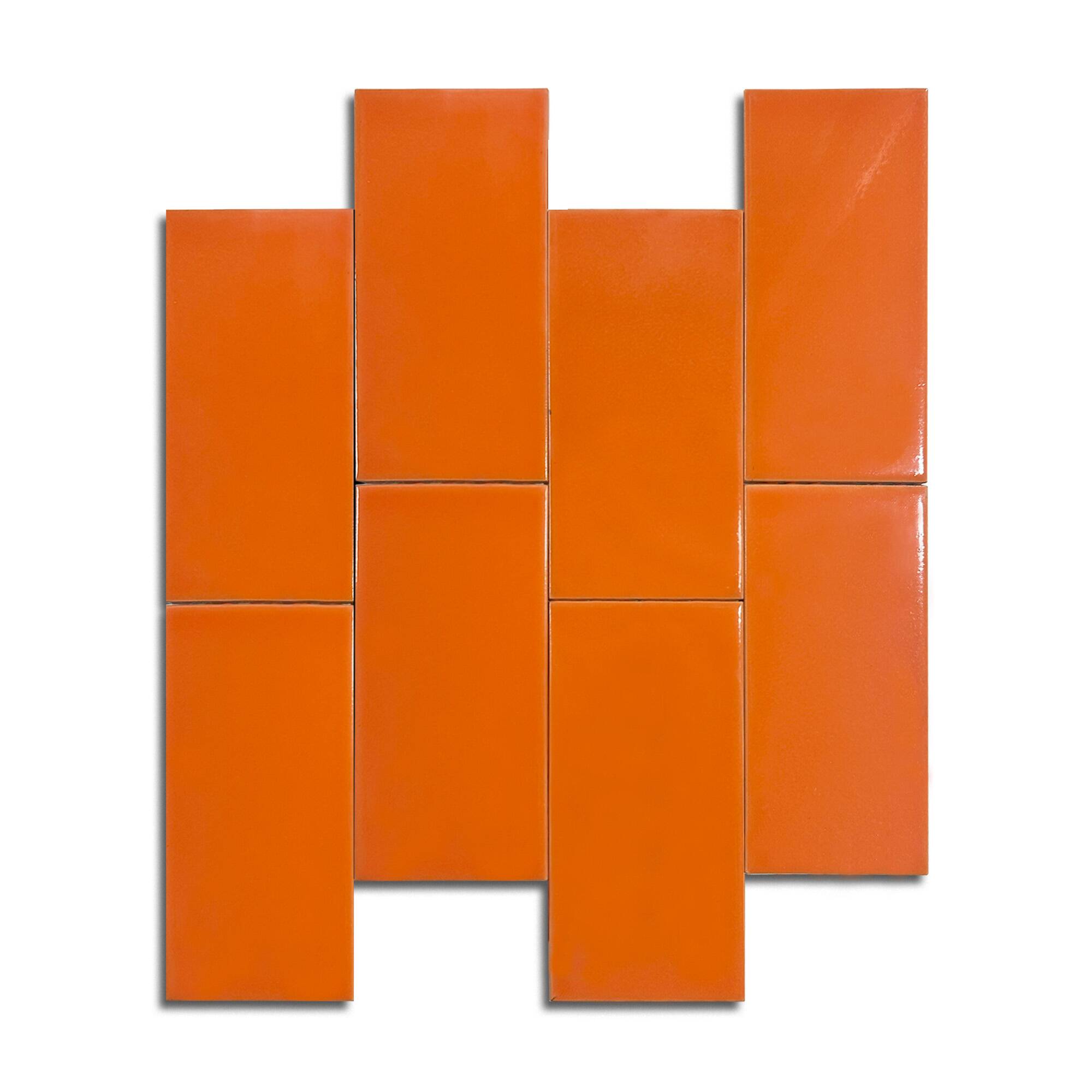 7,5x15 cm Seramik Karo - Turuncu - igc856