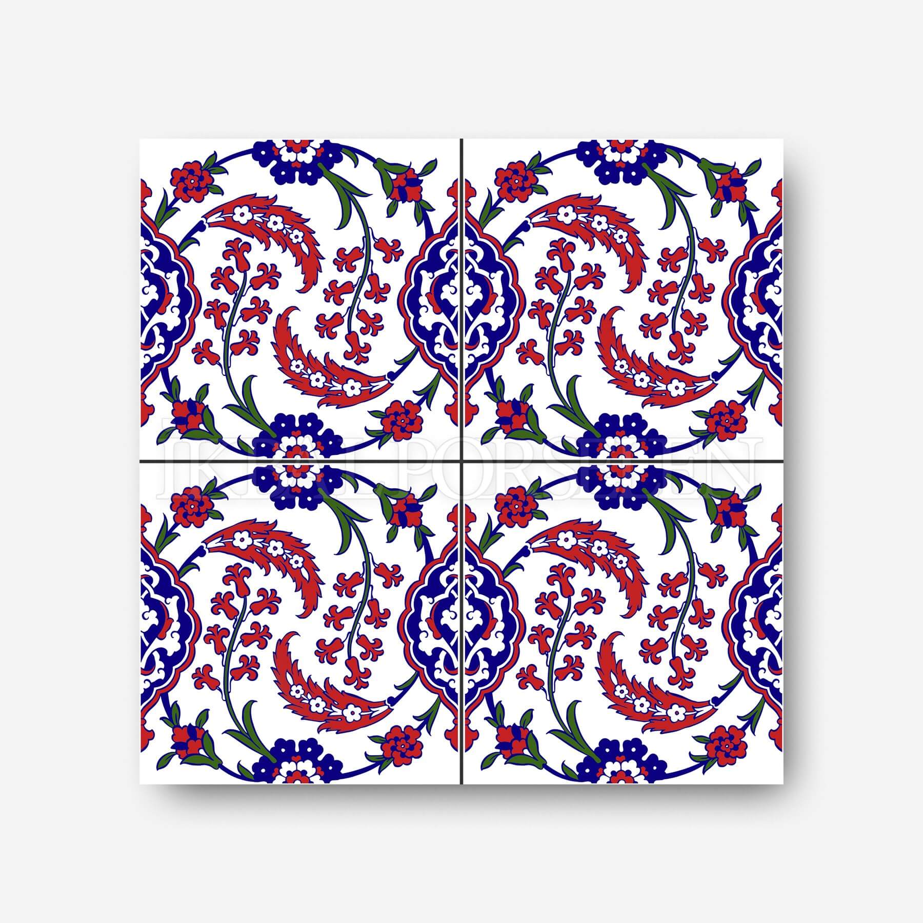 Geleneksel Motifler - 20x20 cm Porselen Karo icg18-2