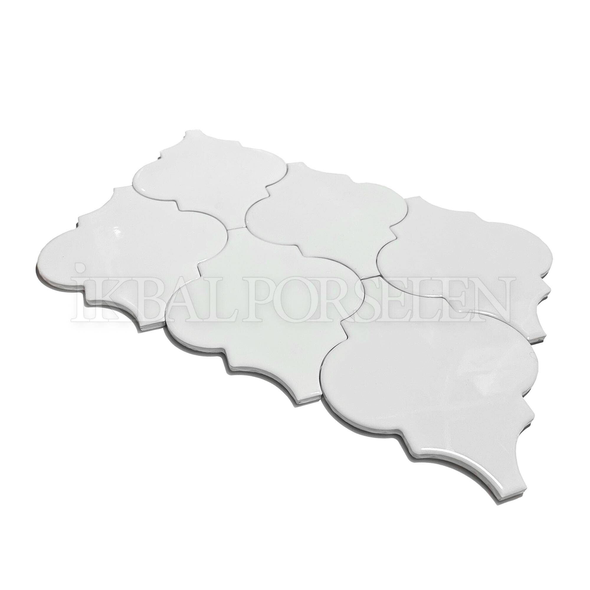 16x20 cm Arabesk Seramik Karo - Beyaz - igc761 - Görsel 2