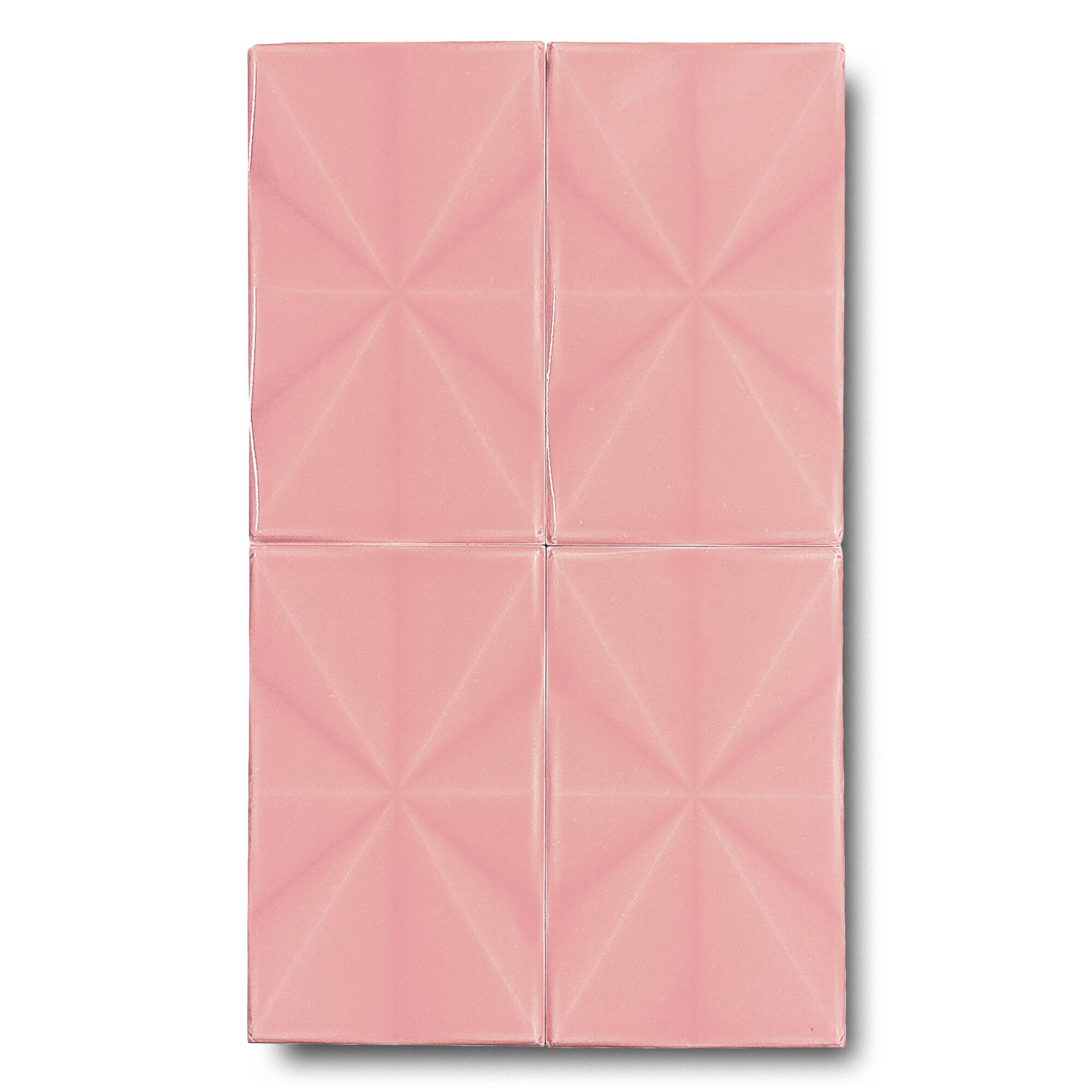 12x20 cm Prizma Seramik Karo - Pembe - igc258