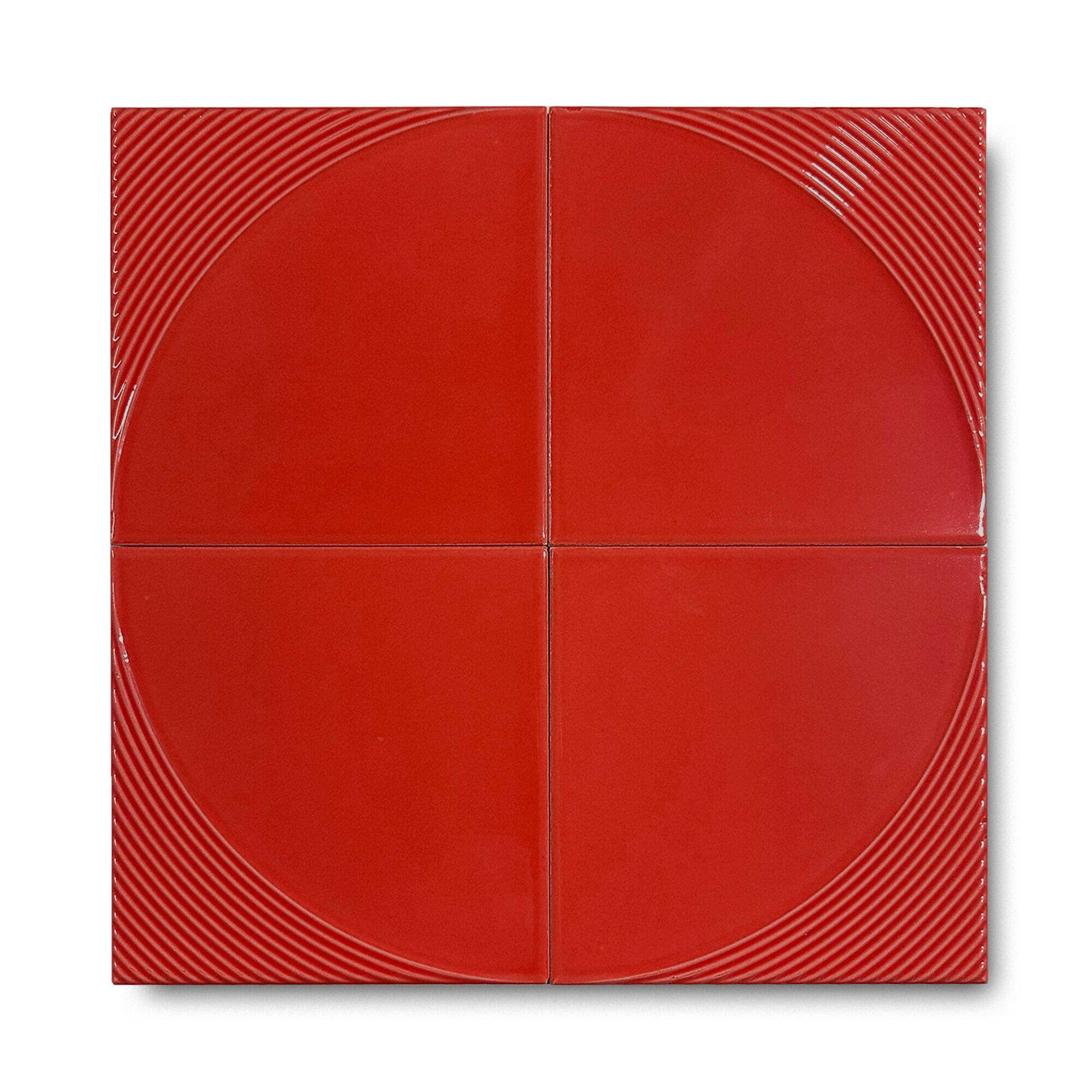 20x20 cm Yay Seramik Karo - Kırmızı - igc307