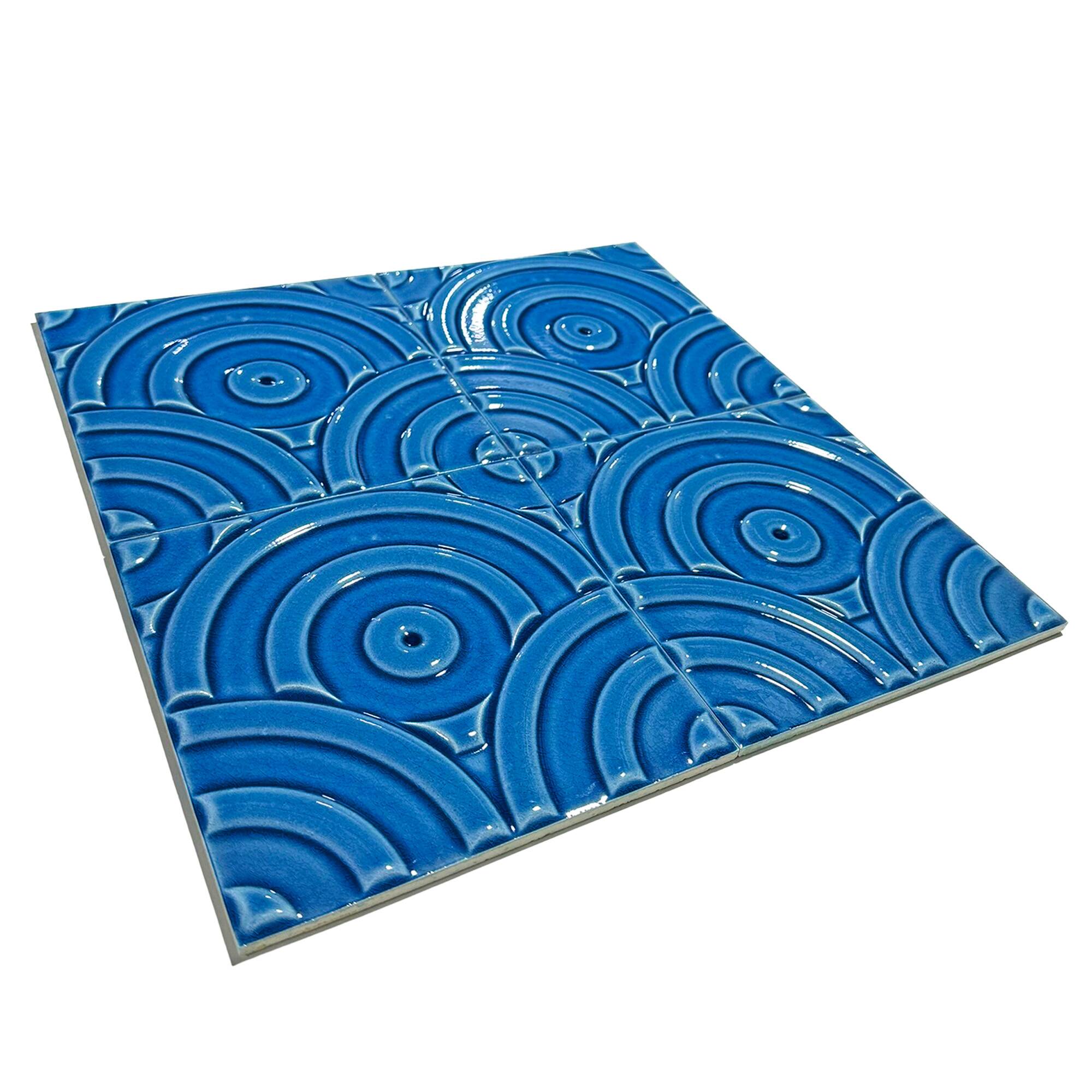 20x20 cm Circle Seramik Karo - Gökmavi - igc314 - Görsel 2