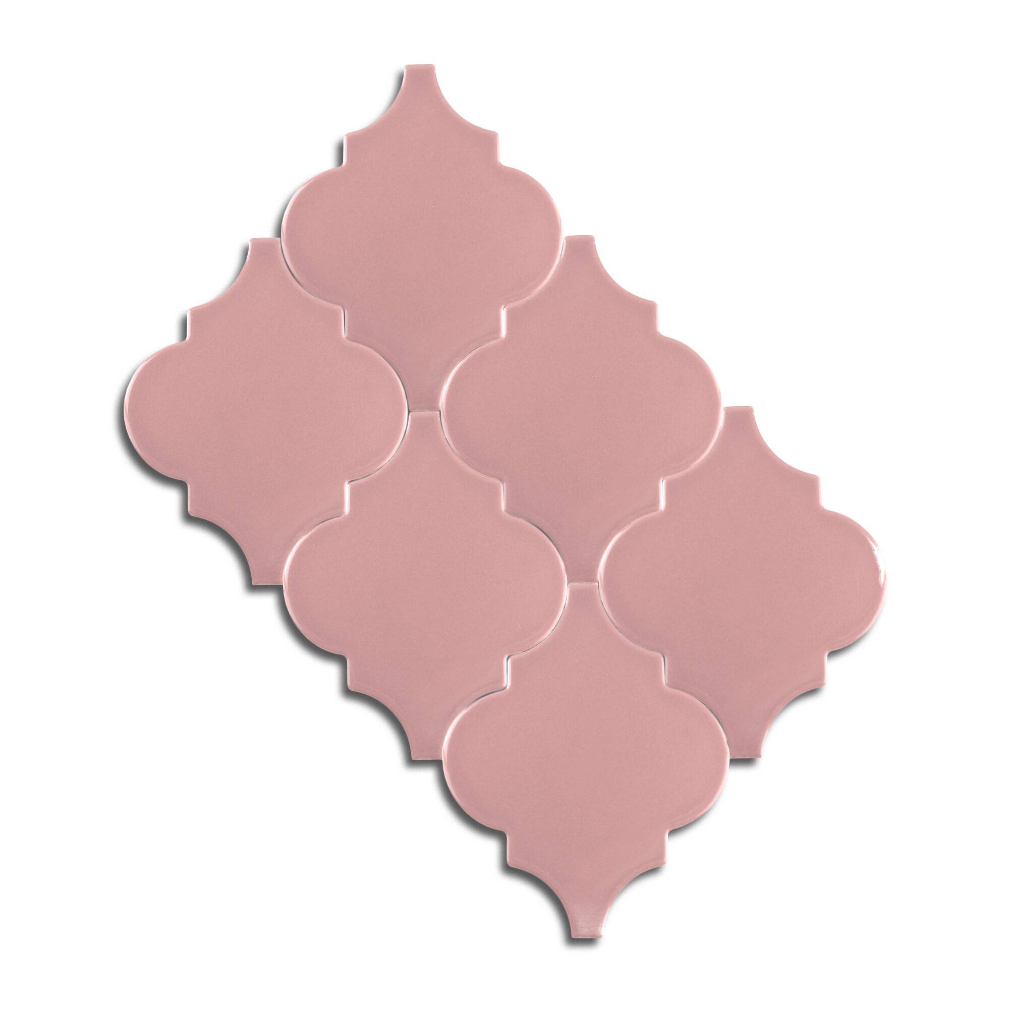 16x20 cm Arabesk Seramik Karo - Pembe - igc768