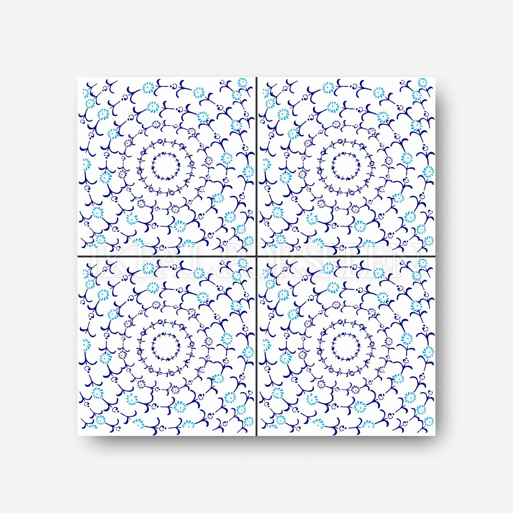 Geleneksel Motifler - 20x20 cm Porselen Karo icg19-2