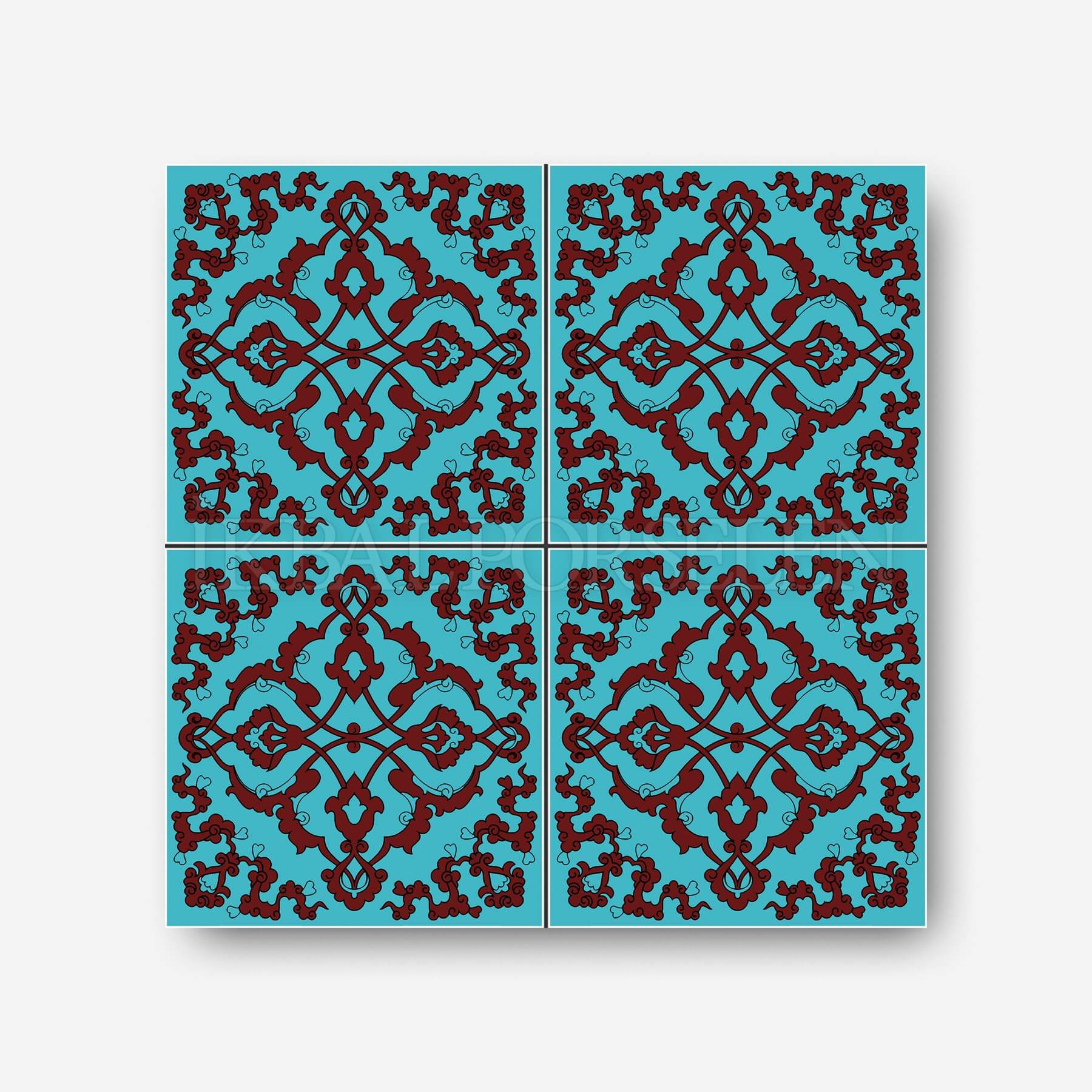 Geleneksel Motifler - 20x20 cm Porselen Karo icg3