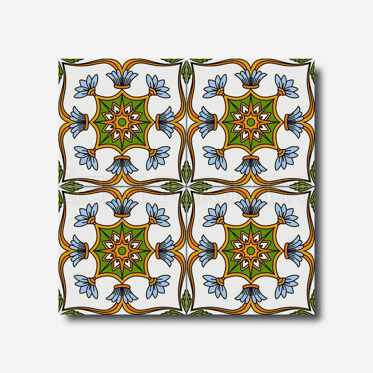 Meksika Desenleri - 20x20 cm Porselen Karo imk13