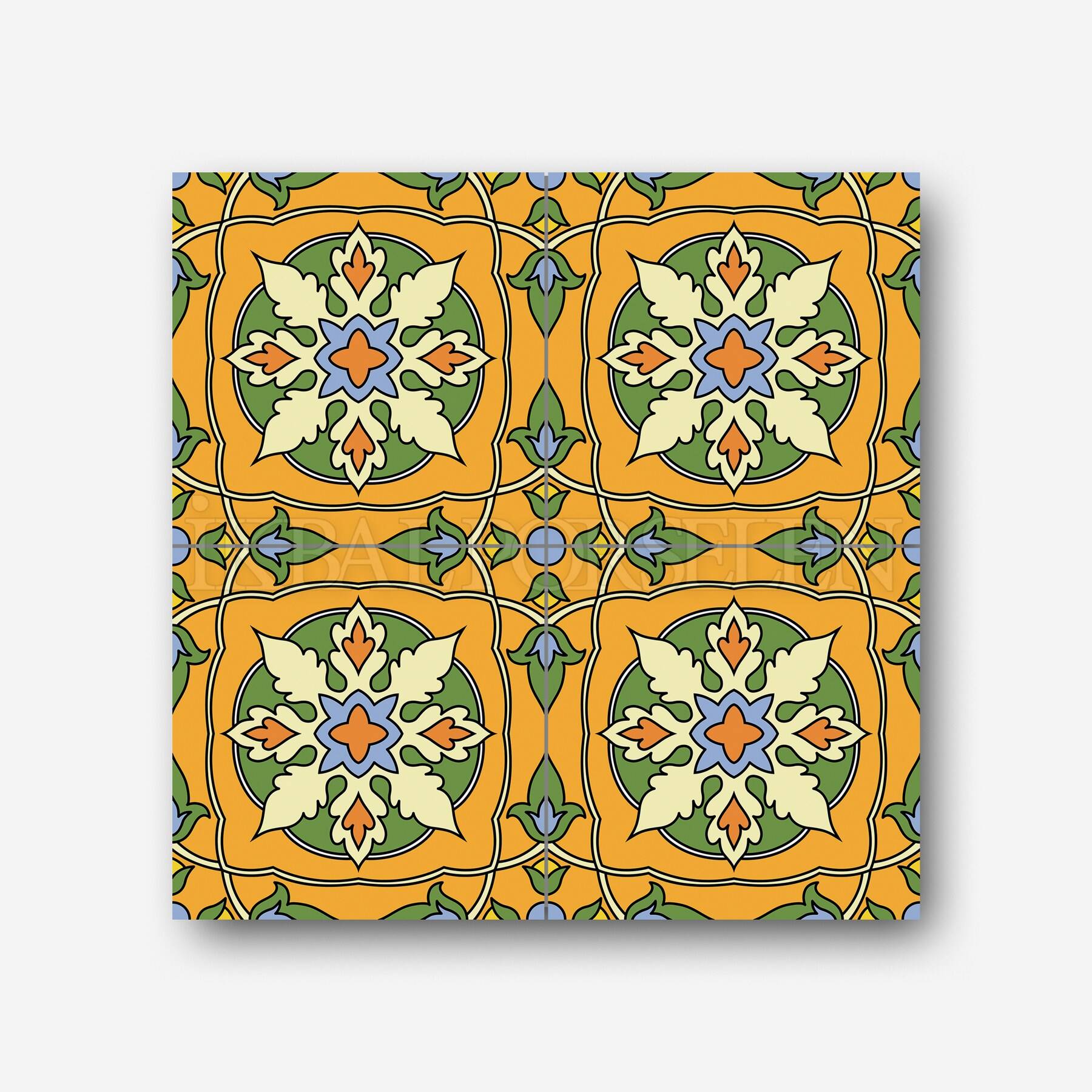 Meksika Desenleri - 20x20 cm Porselen Karo imk17