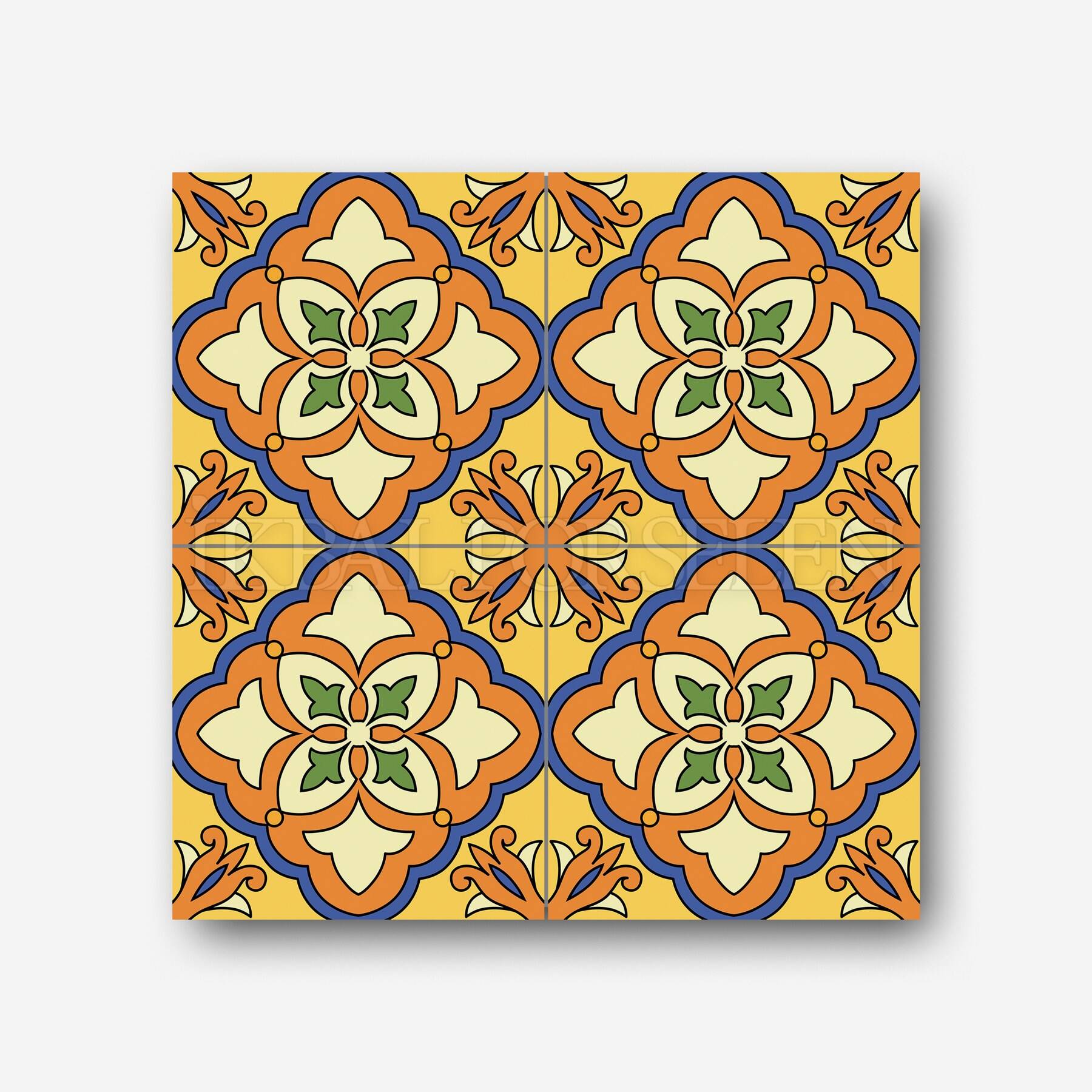 Meksika Desenleri - 20x20 cm Porselen Karo imk25