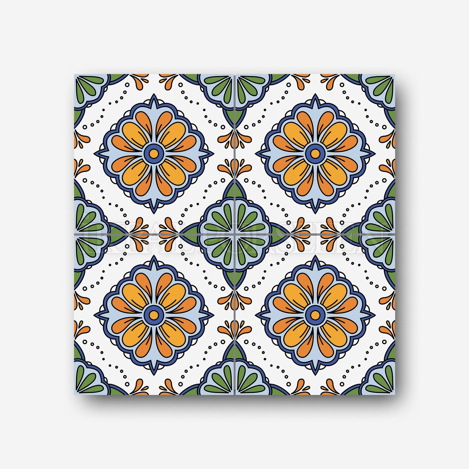 Meksika Desenleri - 20x20 cm Porselen Karo imk26
