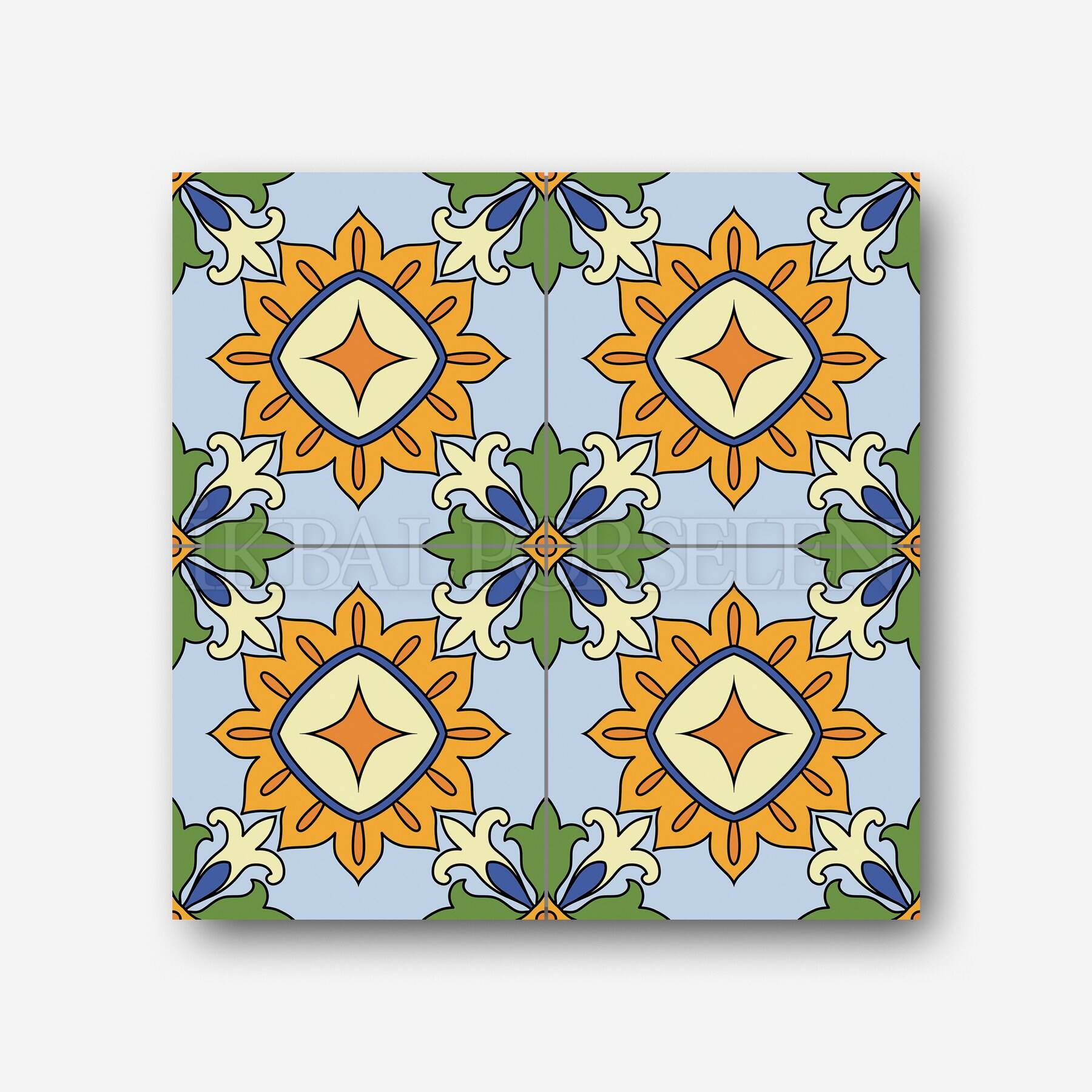 Meksika Desenleri - 20x20 cm Porselen Karo imk28