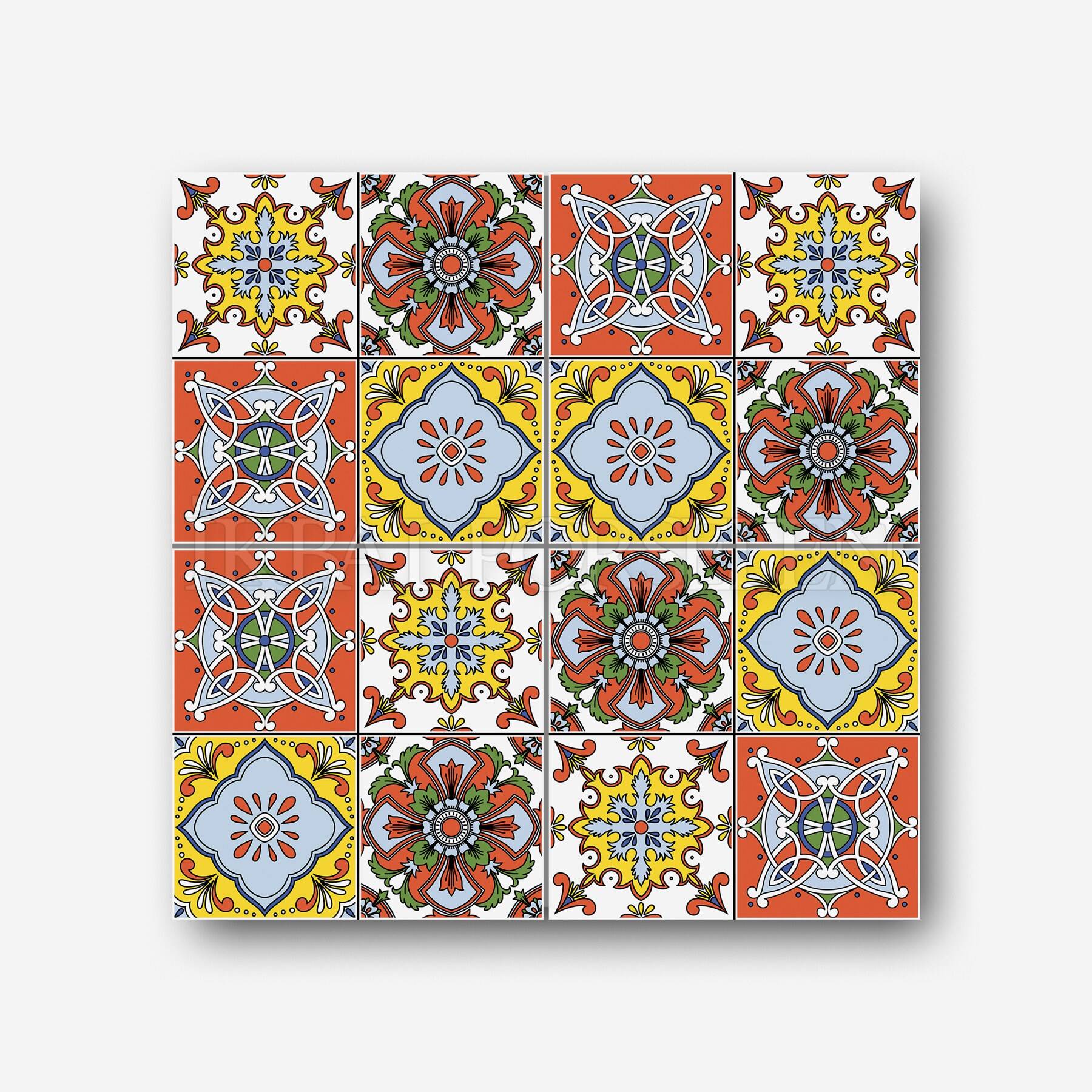 Meksika Desenleri - 20x20 cm Porselen imk34