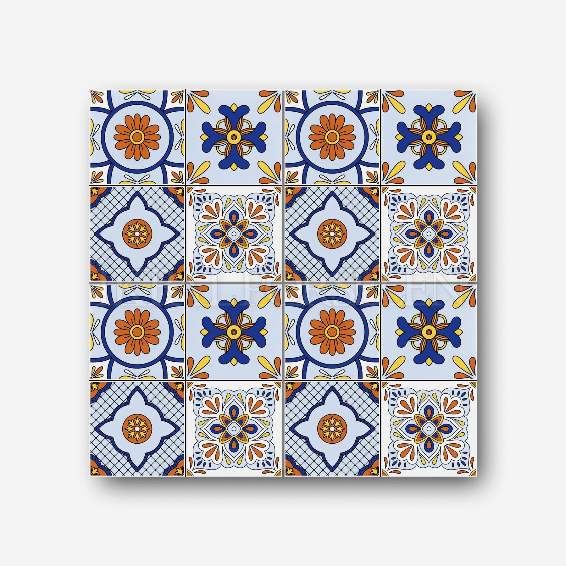 Meksika Desenleri - 20x20 cm Porselen imk36