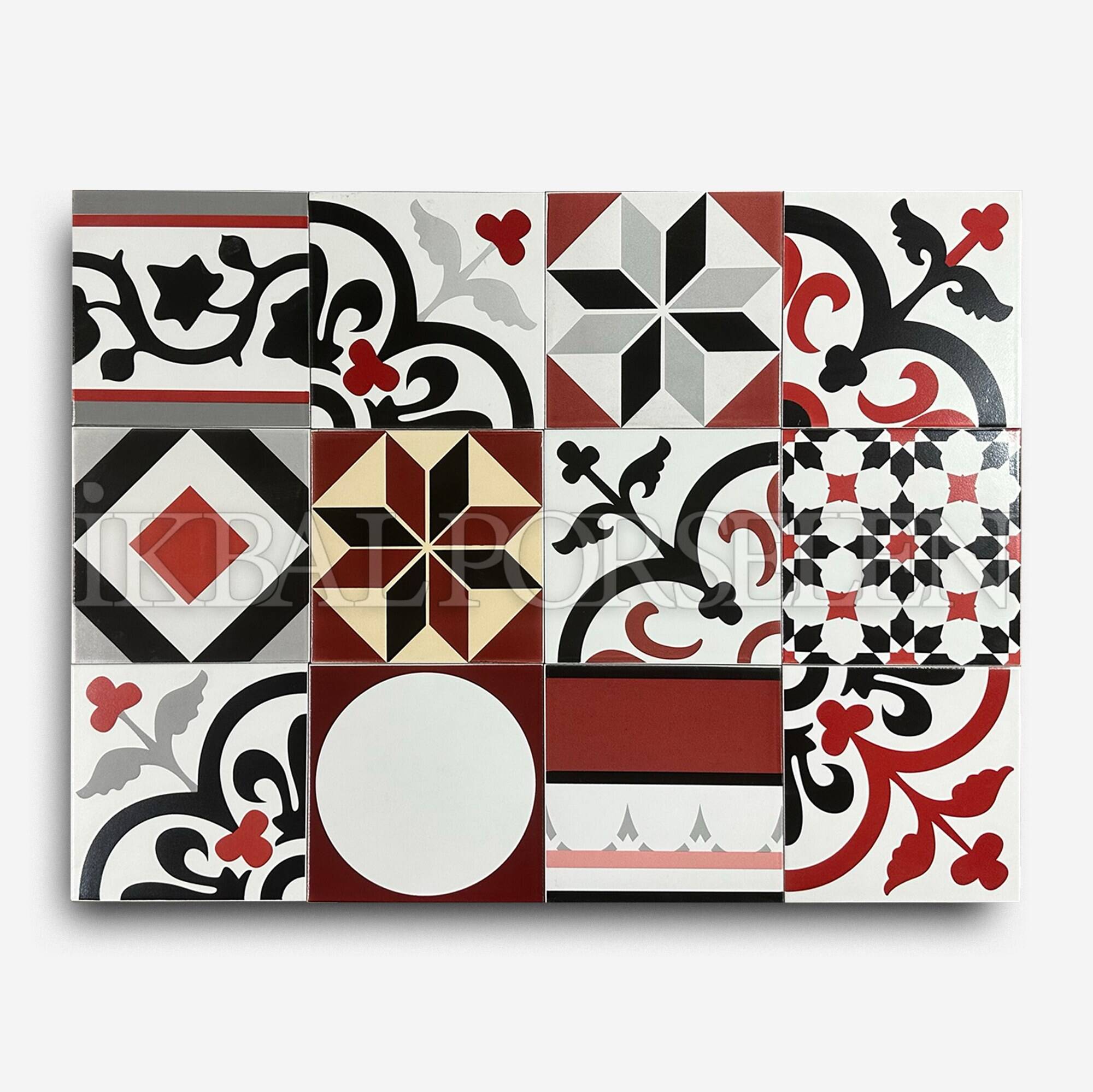 patchwork kırmızı desenler