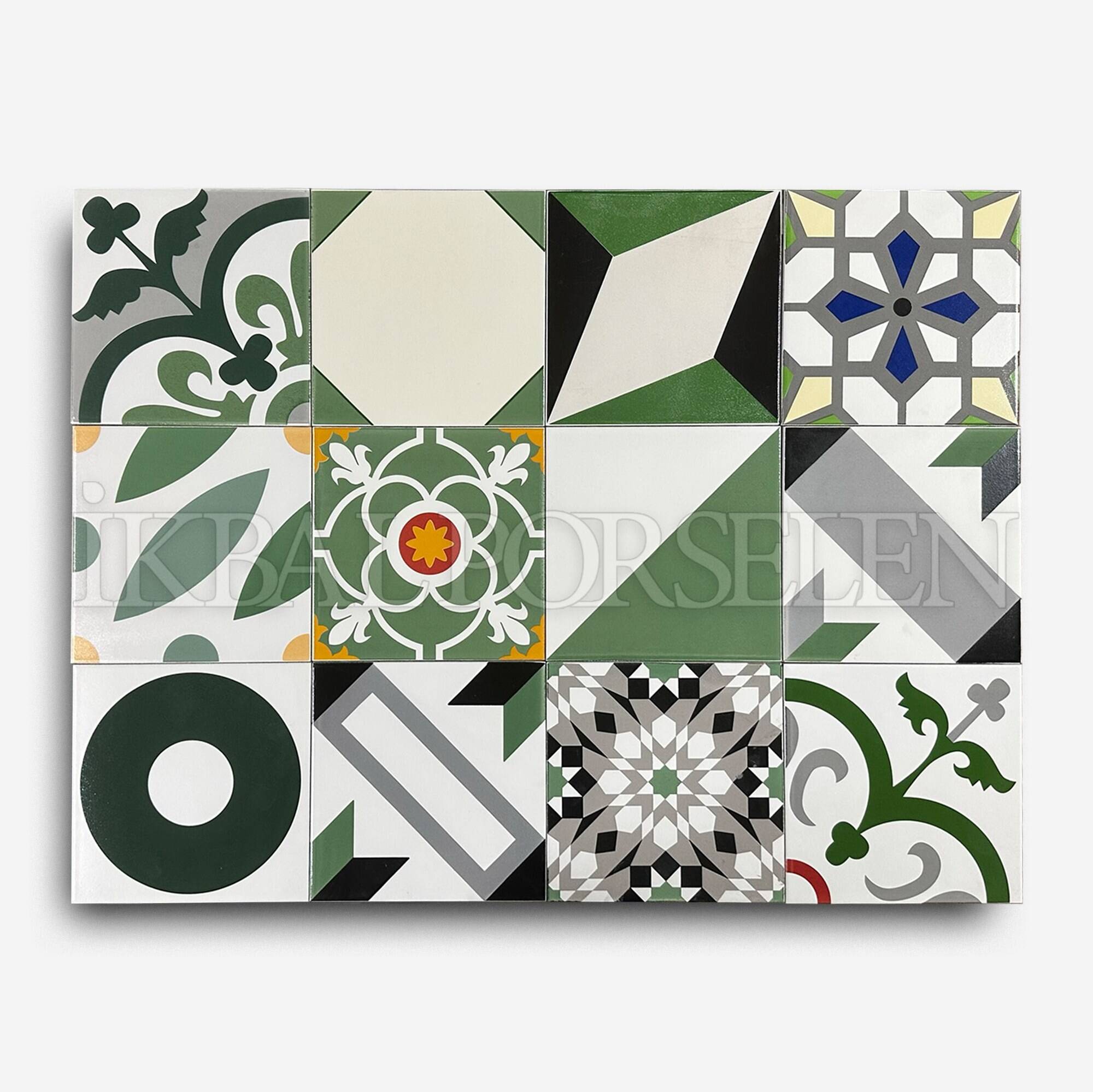 patchwork yesil desenler