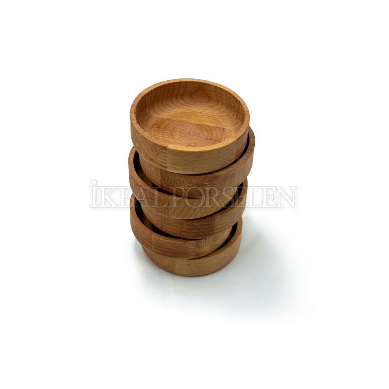 Ahşap Çerezlikler - 1 set (6 parça) Ahşap Sunumluk - Daisy - Görsel 2
