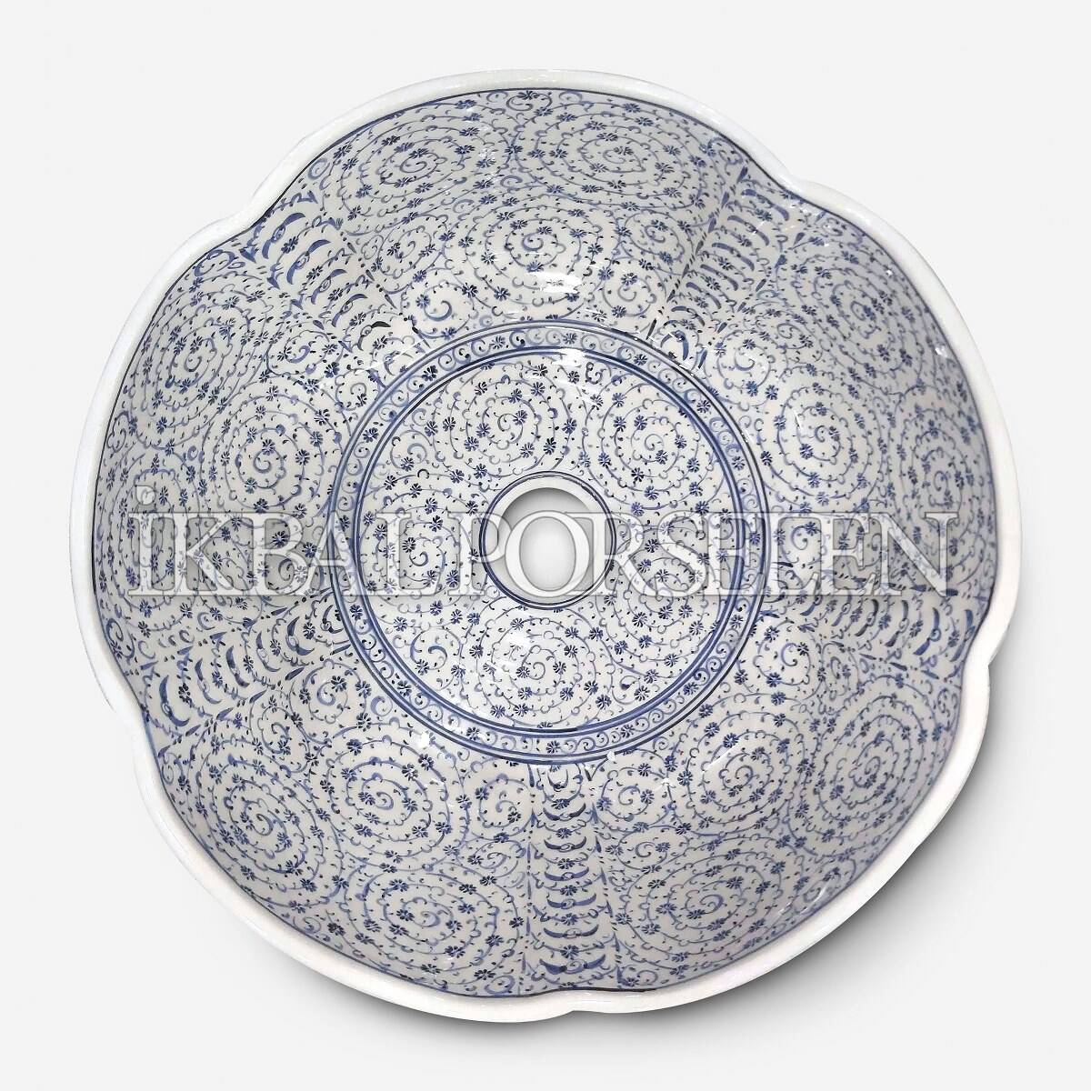 Tezgahüstü Lavabo - El Yapımı Desenli Seramik Lavabo – sink100