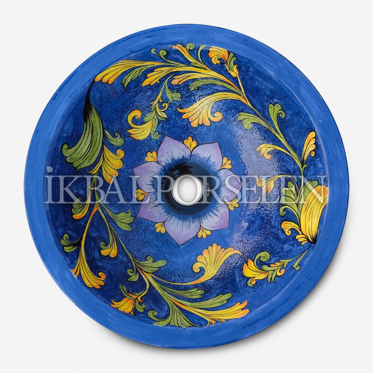 Tezgahüstü Lavabo - El Yapımı Desenli Seramik Lavabo – sink11