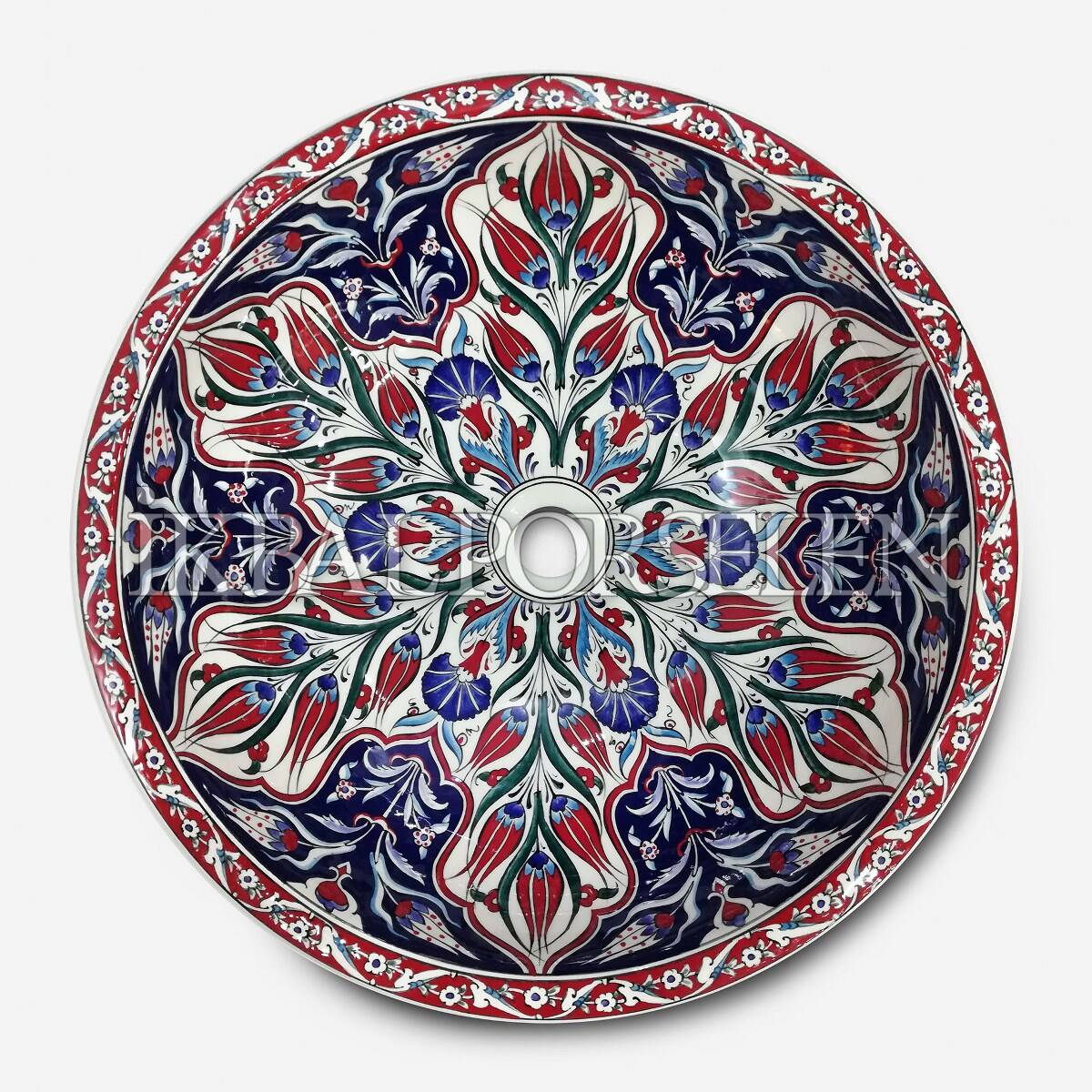 Tezgahüstü Lavabo - El Yapımı Desenli Seramik Lavabo – sink59