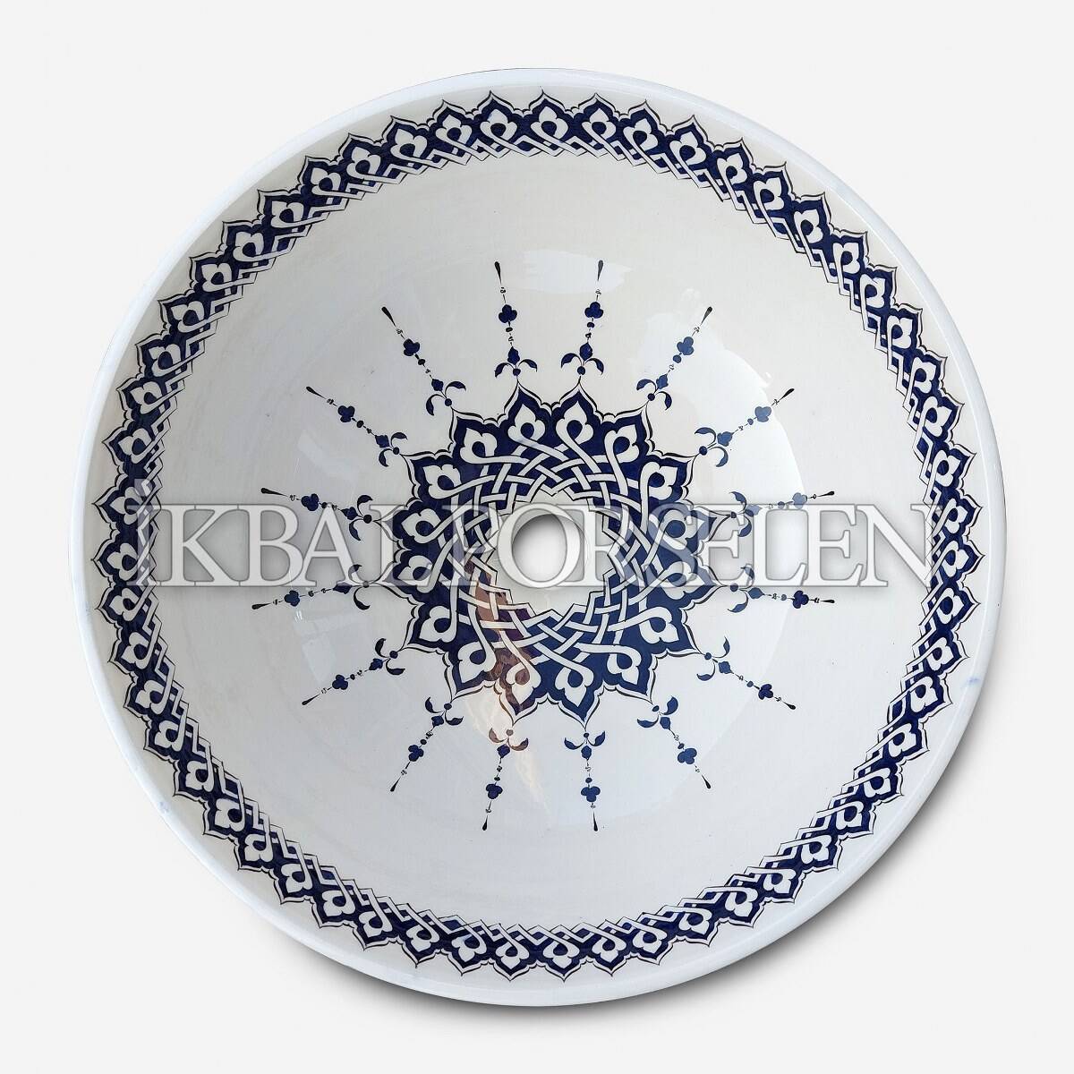 Tezgahüstü Lavabo - El Yapımı Desenli Seramik Lavabo – sink85