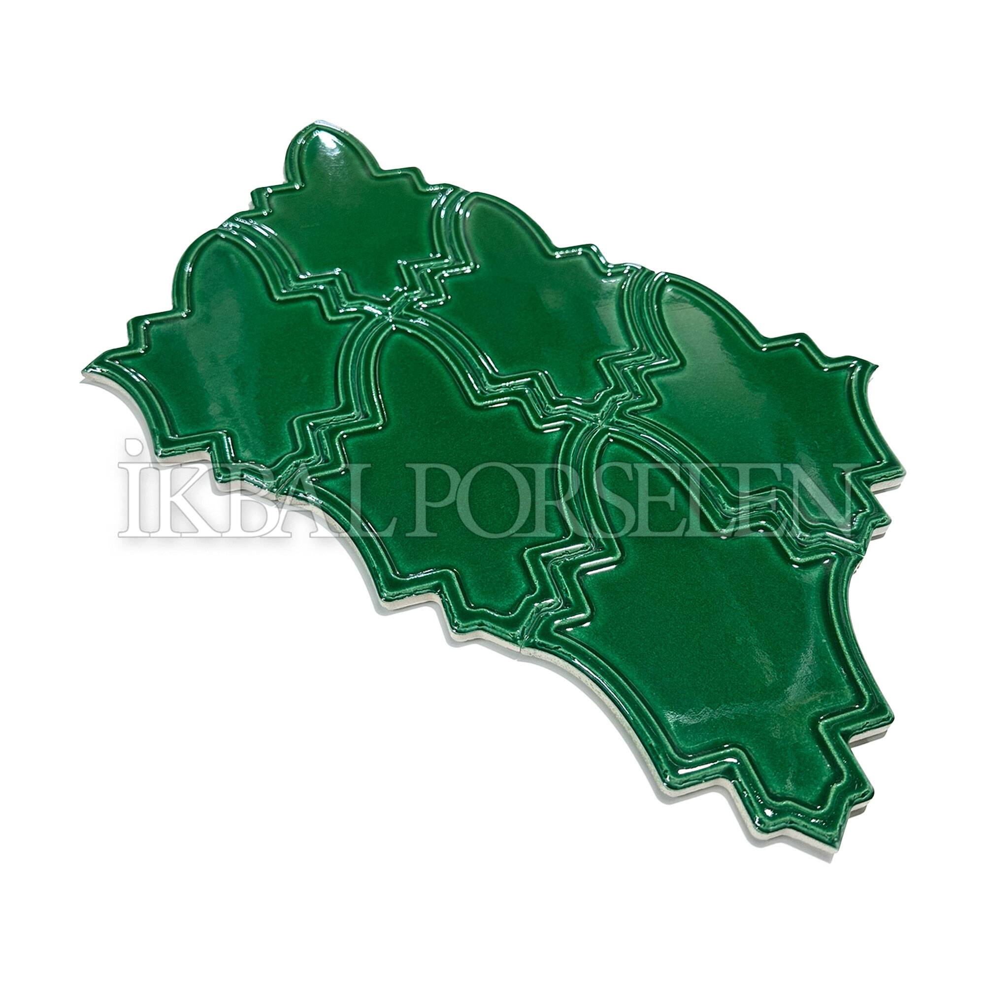 14x19 cm Endülüs Seramik Karo - Zümrüt - igc722 - Görsel 2