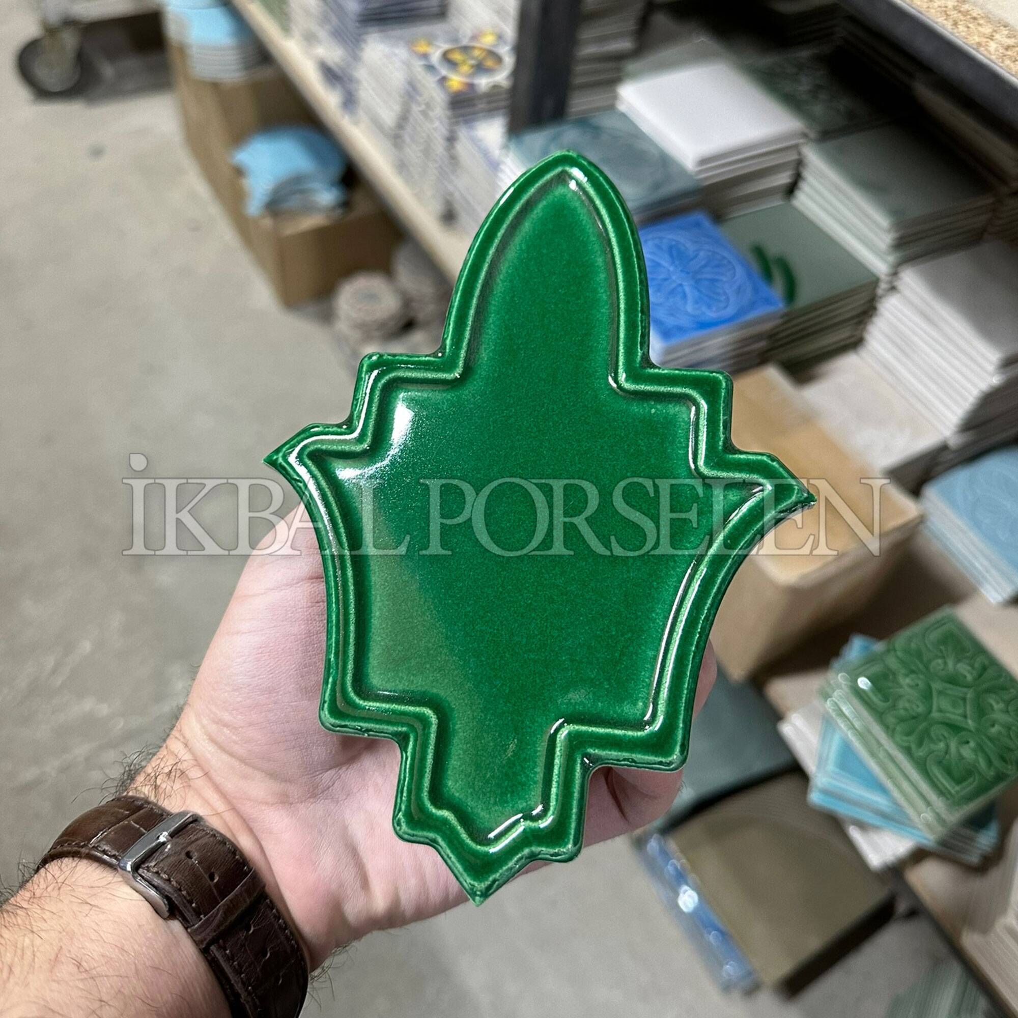14x19 cm Endülüs Seramik Karo - Zümrüt - igc722 - Görsel 3