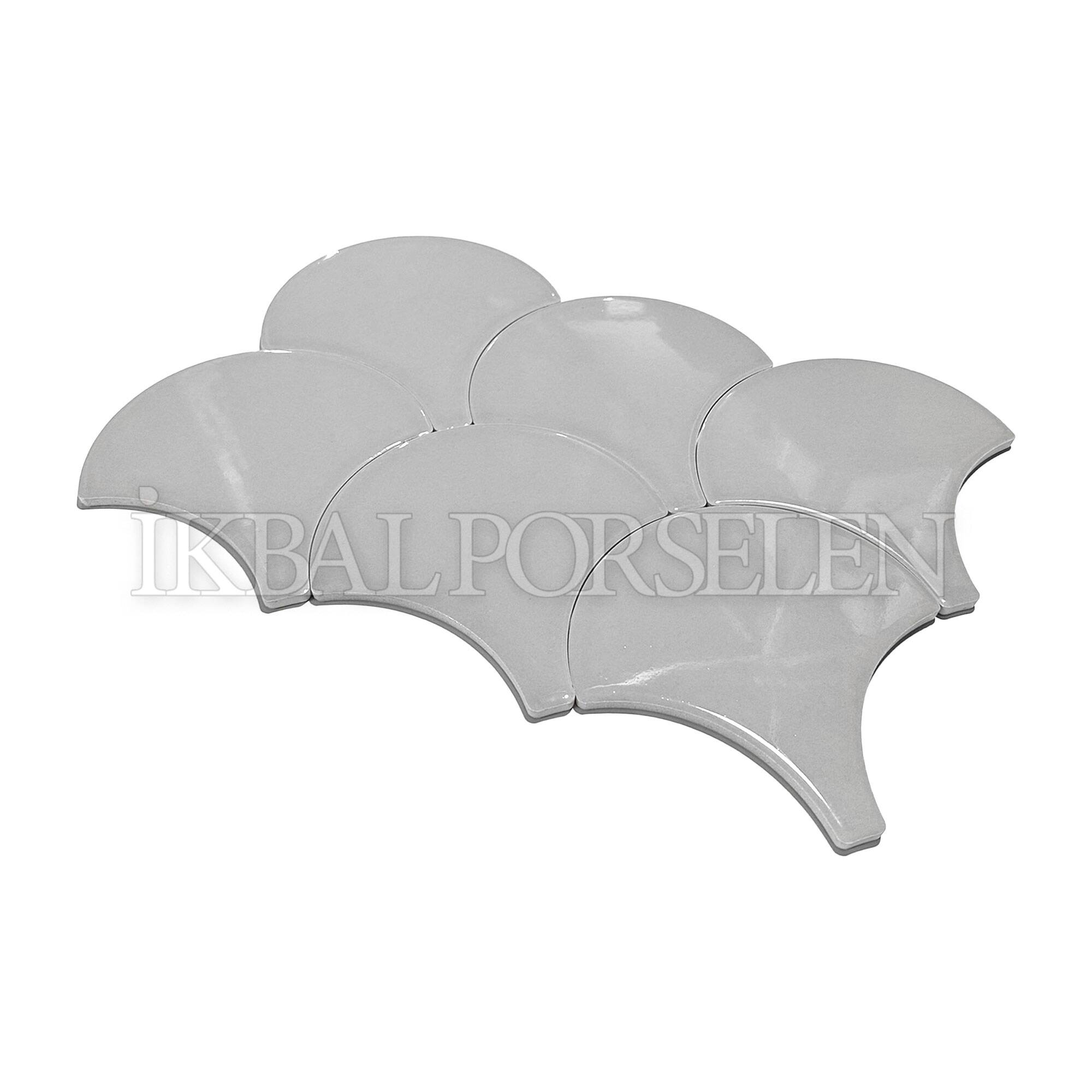 17x17 cm Balık Pulu Seramik Karo - Gri - igc801-3 - Görsel 2