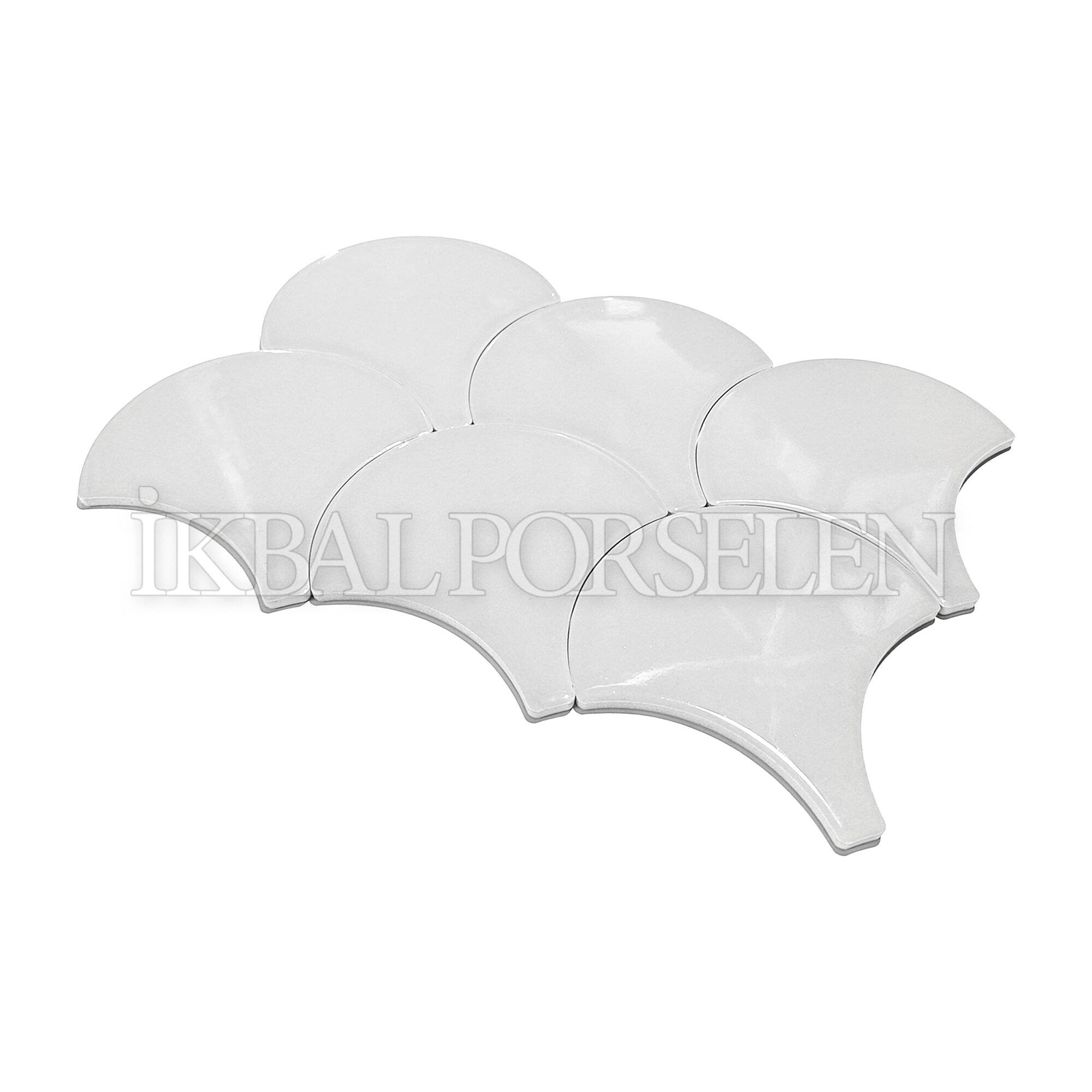 17x17 cm Balık Pulu Seramik Karo - Kırık Beyaz - igc801-2 - Görsel 2