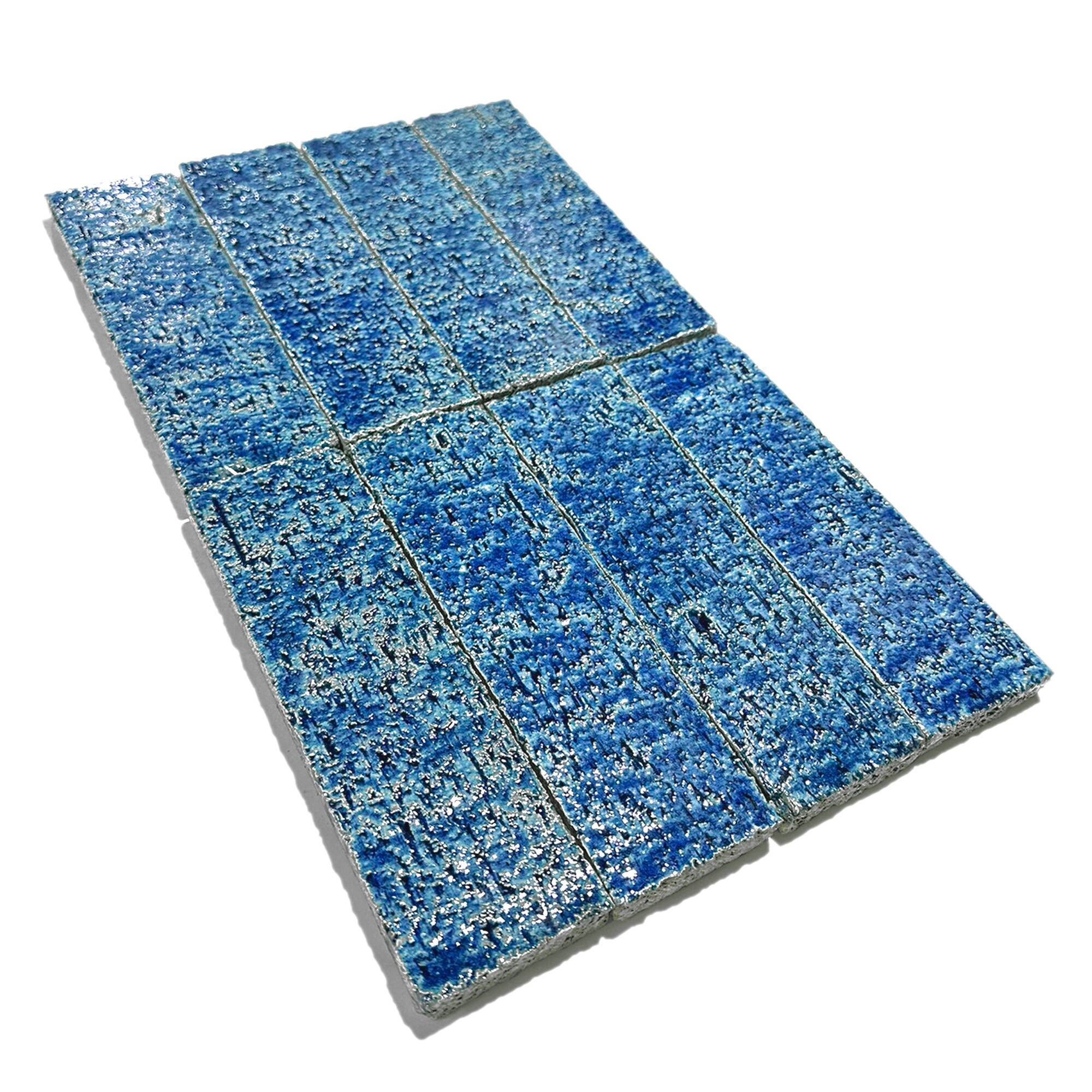 6,5x21,5 cm Klinker Tuğla - Gökmavi - igc864 - Görsel 2