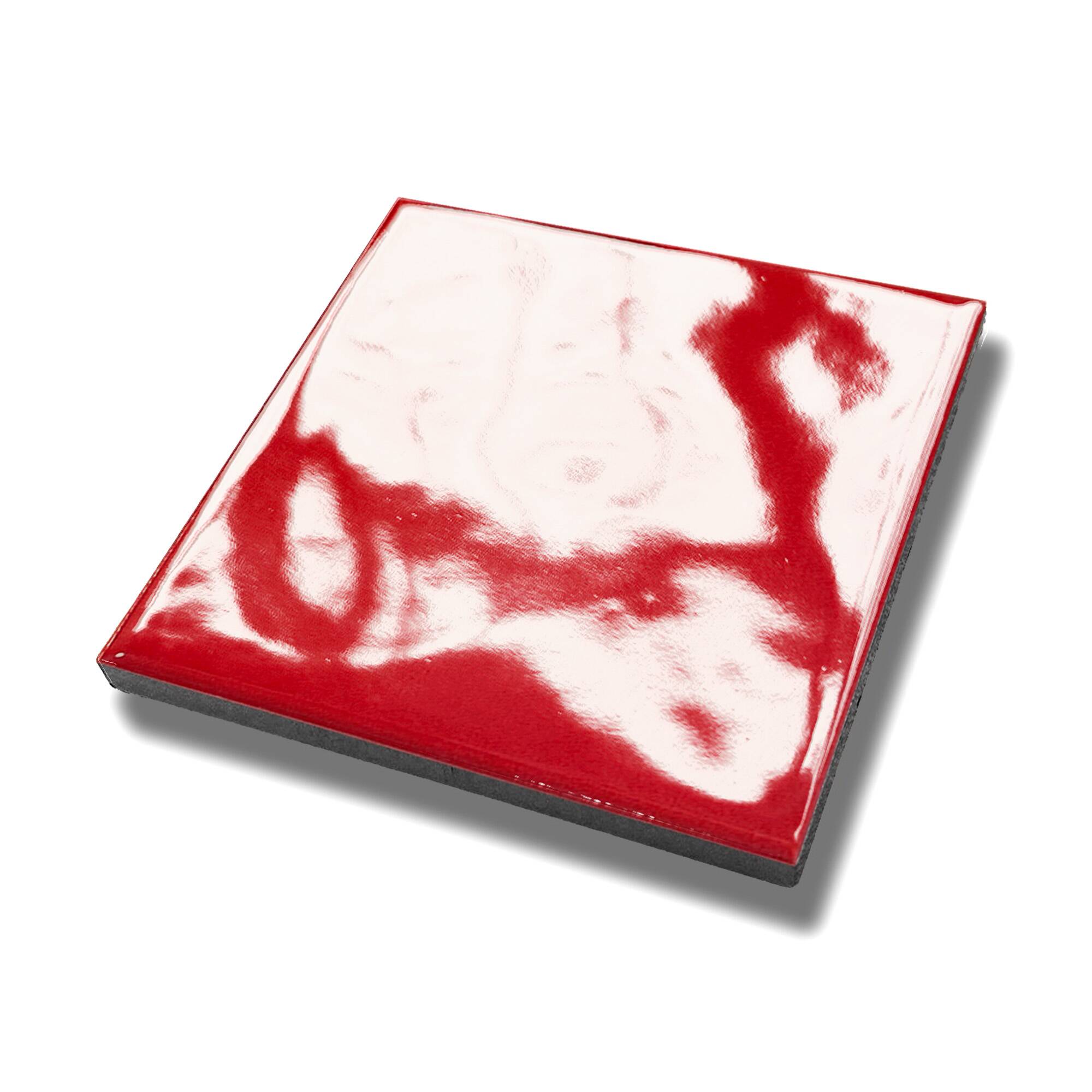 10x10 cm Flat Seramik Karo - Kırmızı - igc007 - Görsel 2