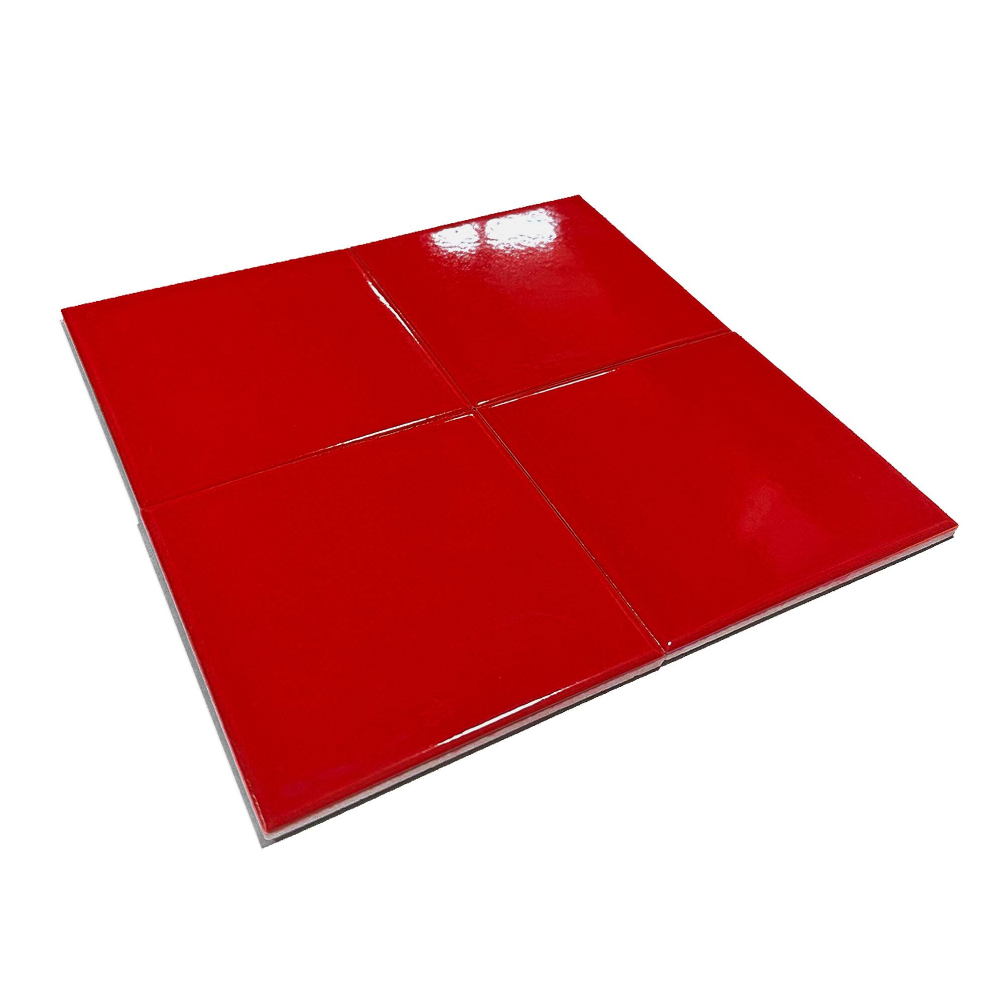 12x12 cm Seramik Karo - Kırmızı - igc107 - Görsel 2