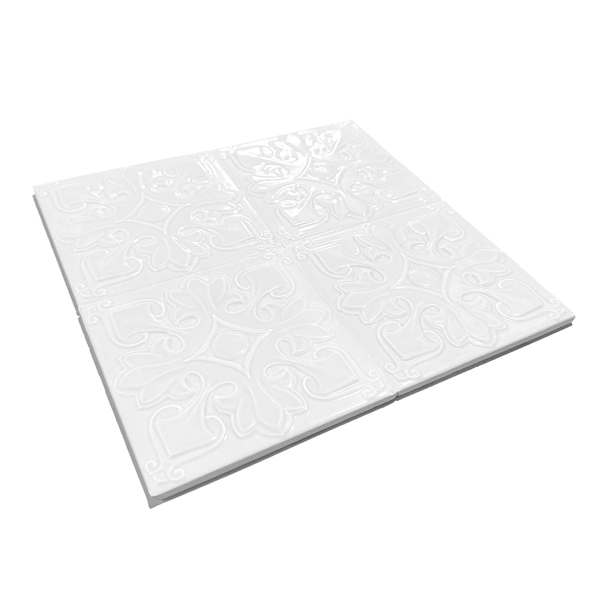 12x12 cm Yonca Seramik Karo - Beyaz - igc121 - Görsel 2