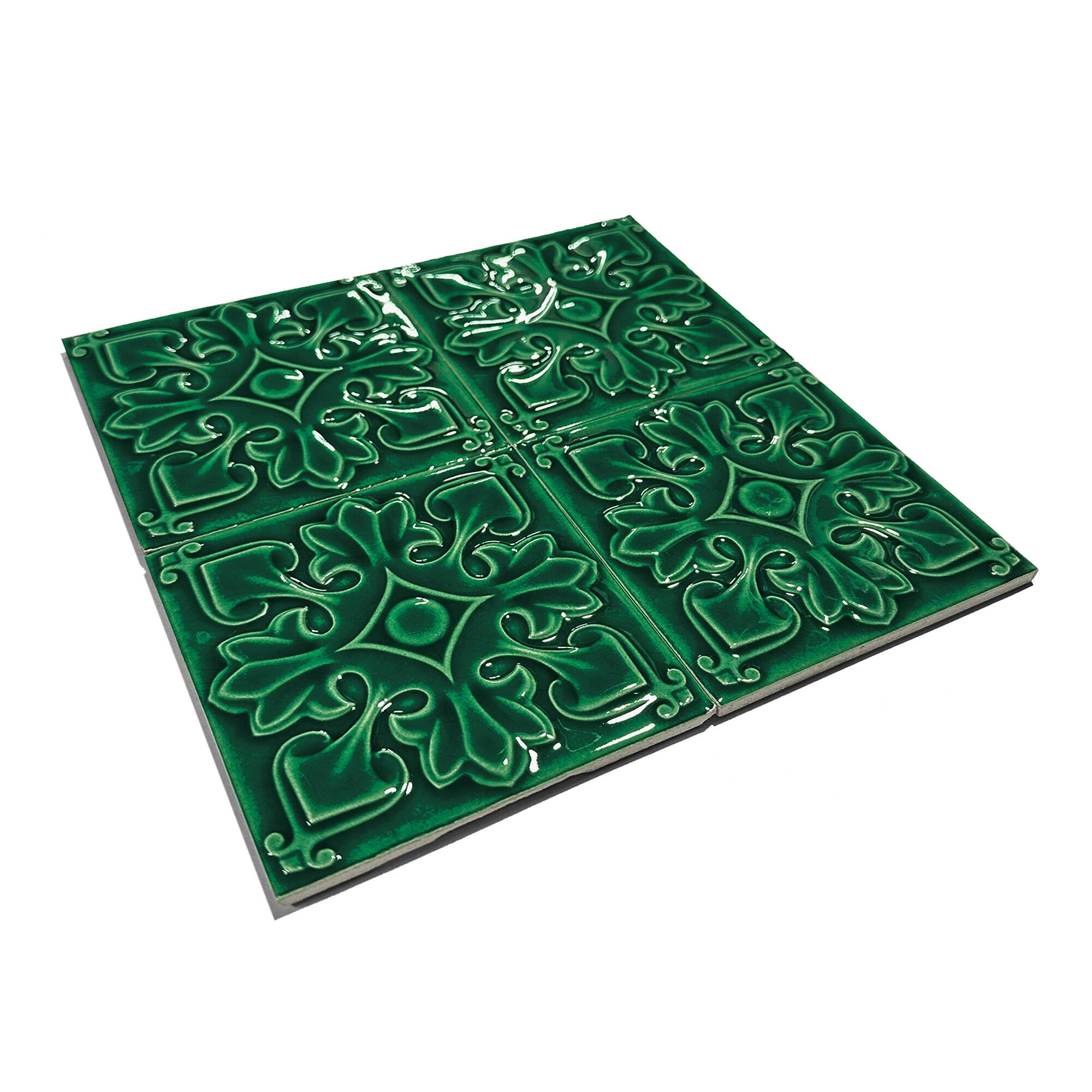 12x12 cm Yonca Seramik Karo - Zümrüt - igc122 - Görsel 2